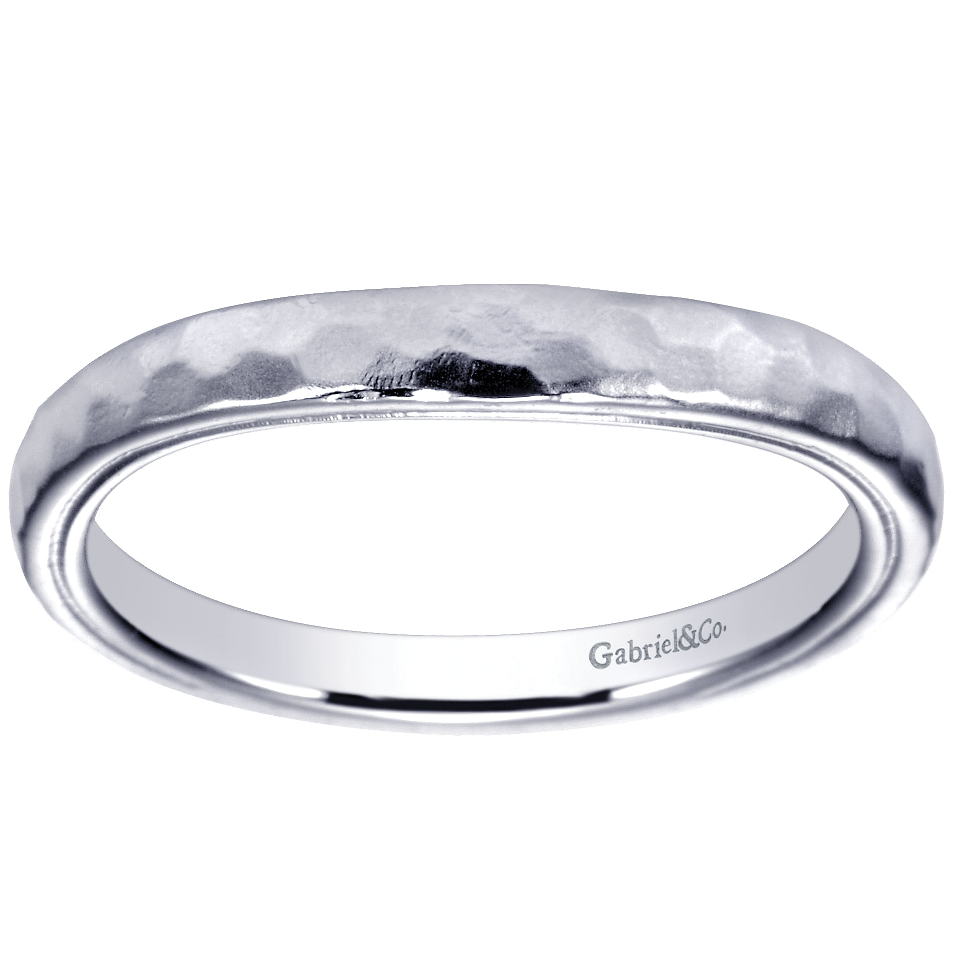 14k White Gold Straight Wedding Band angle 5 14k White Gold Straight Wedding Band angle 5