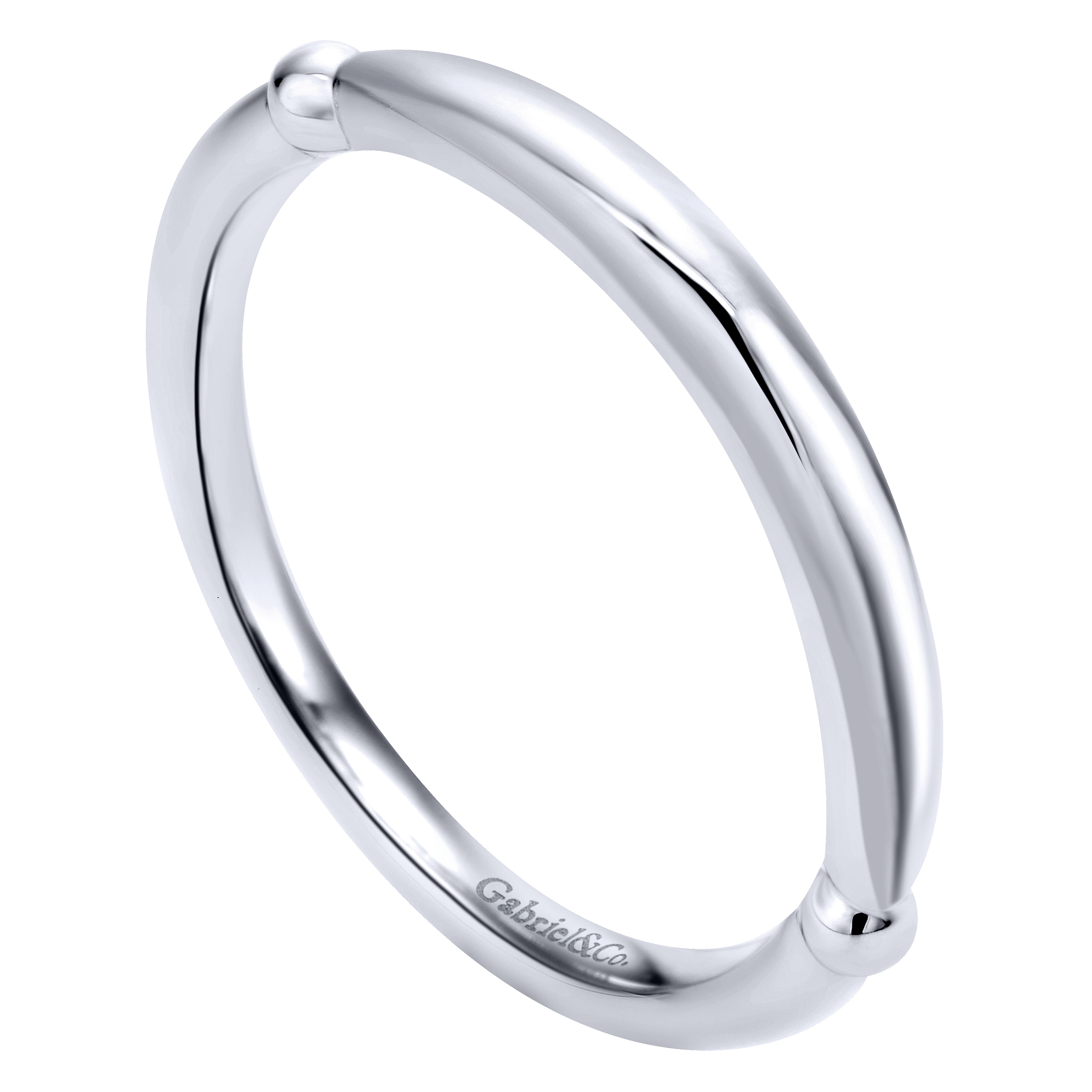 14k White Gold Straight Wedding Band angle 3 14k White Gold Straight Wedding Band angle 3