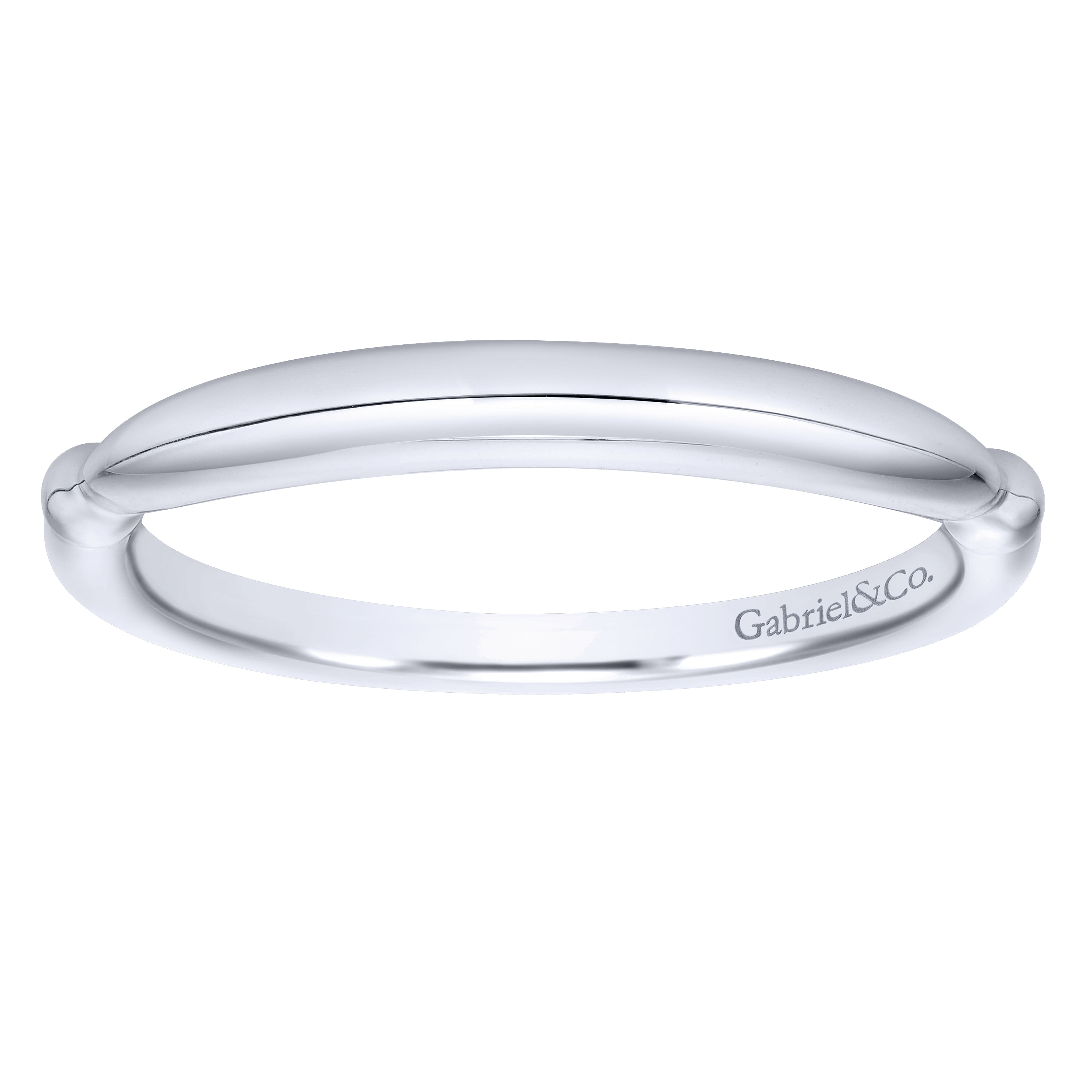 14k White Gold Straight Wedding Band angle 5 14k White Gold Straight Wedding Band angle 5