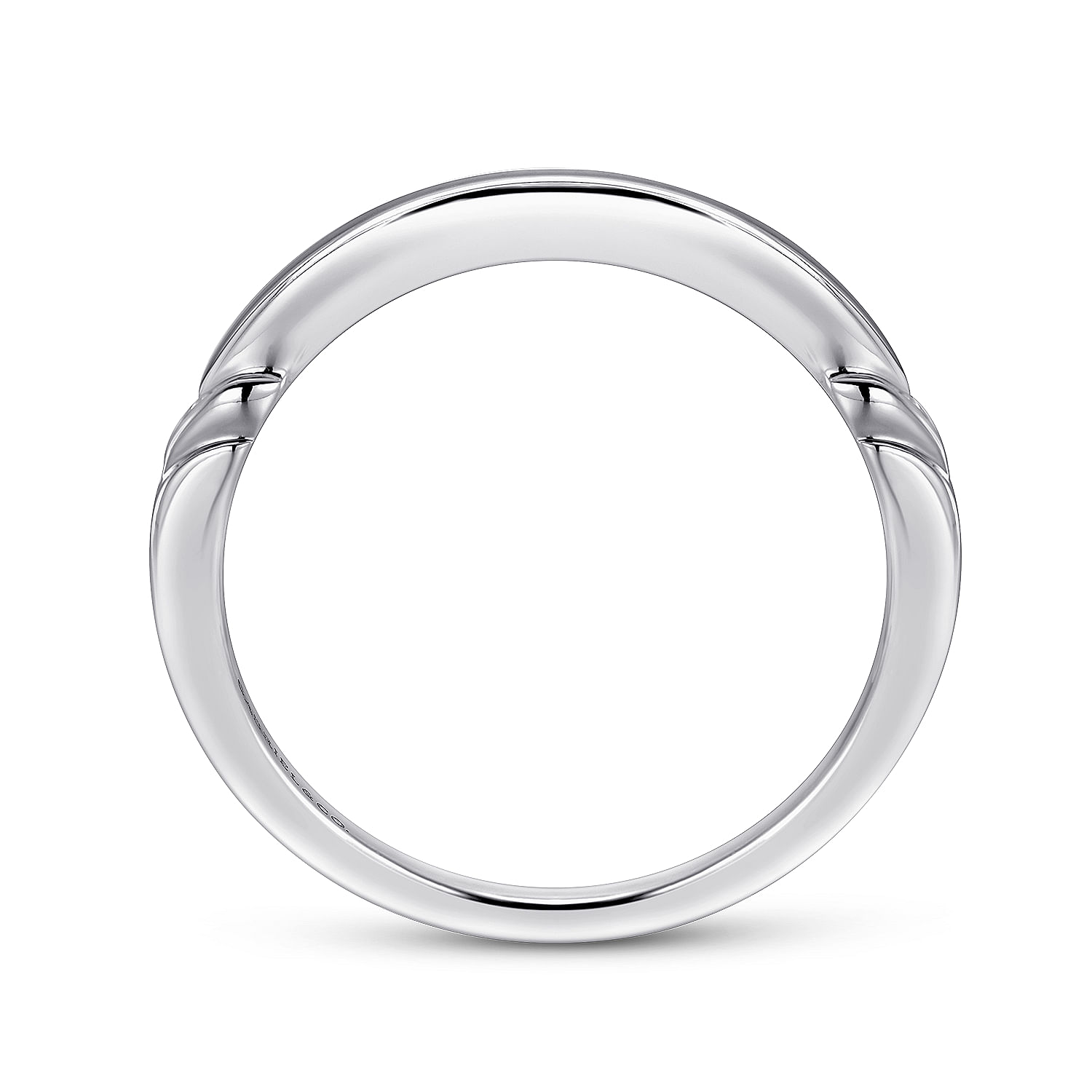 14k White Gold Straight Wedding Band angle 2 14k White Gold Straight Wedding Band angle 2
