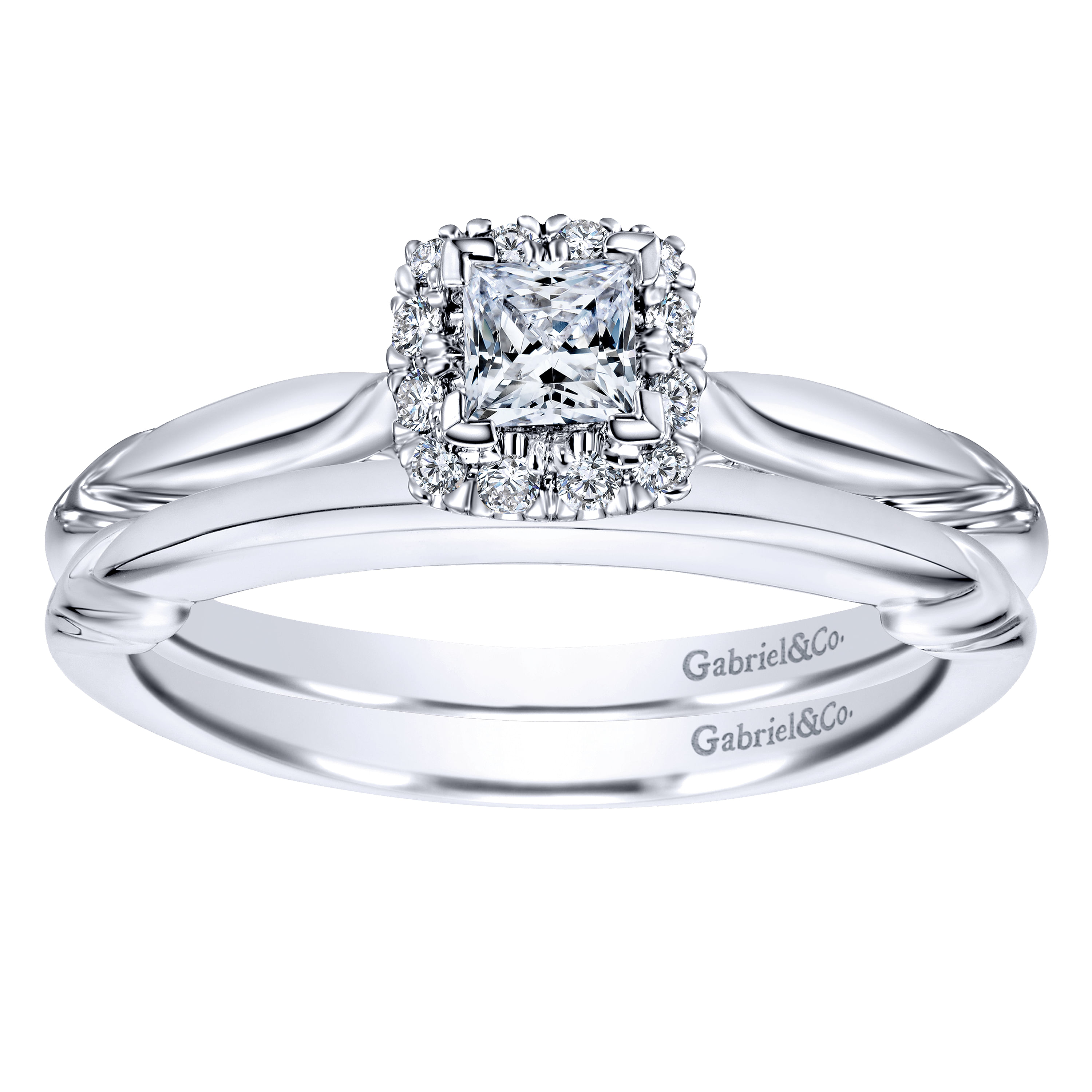 14k White Gold Straight Wedding Band angle 4 14k White Gold Straight Wedding Band angle 4