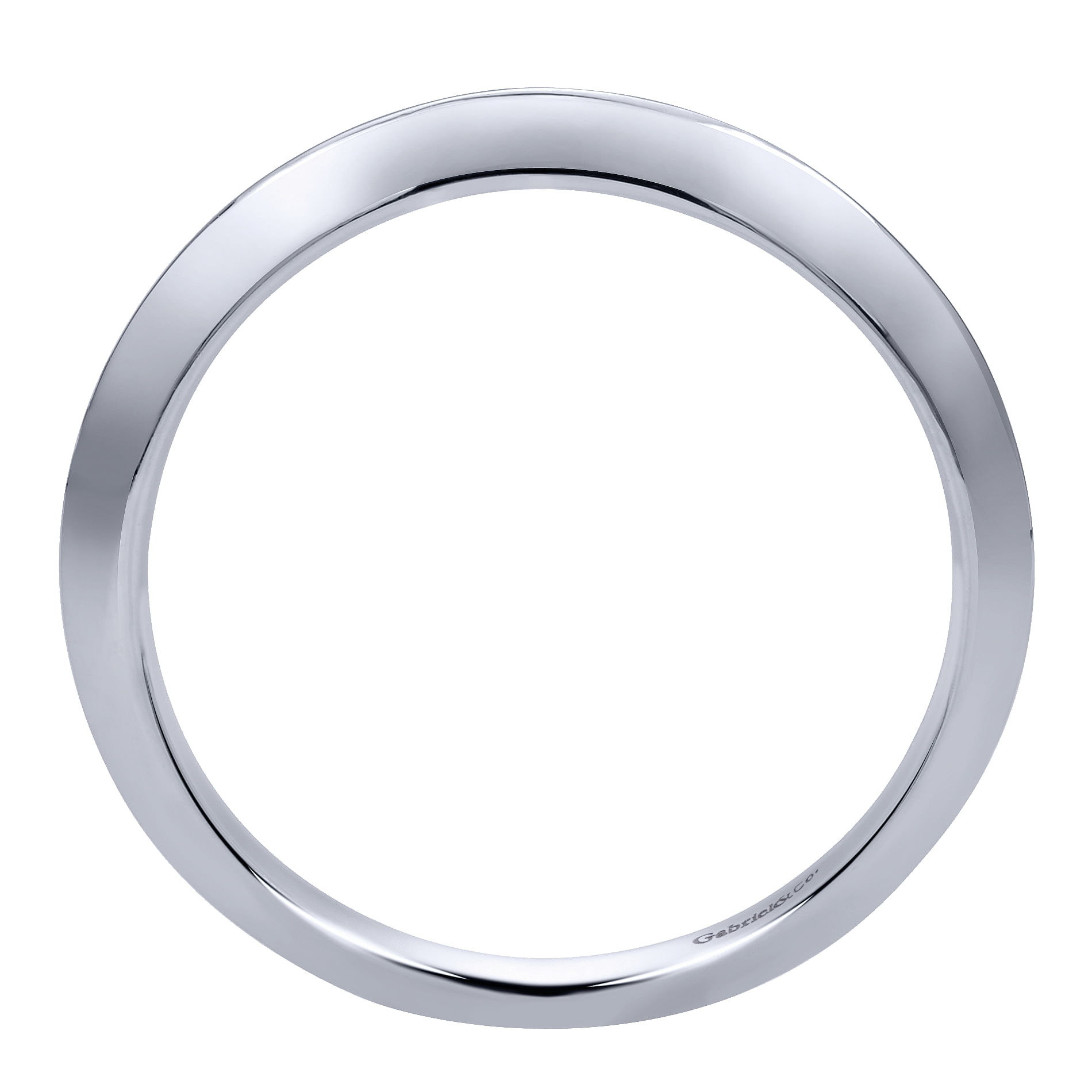 14k White Gold Straight Wedding Band angle 2 14k White Gold Straight Wedding Band angle 2