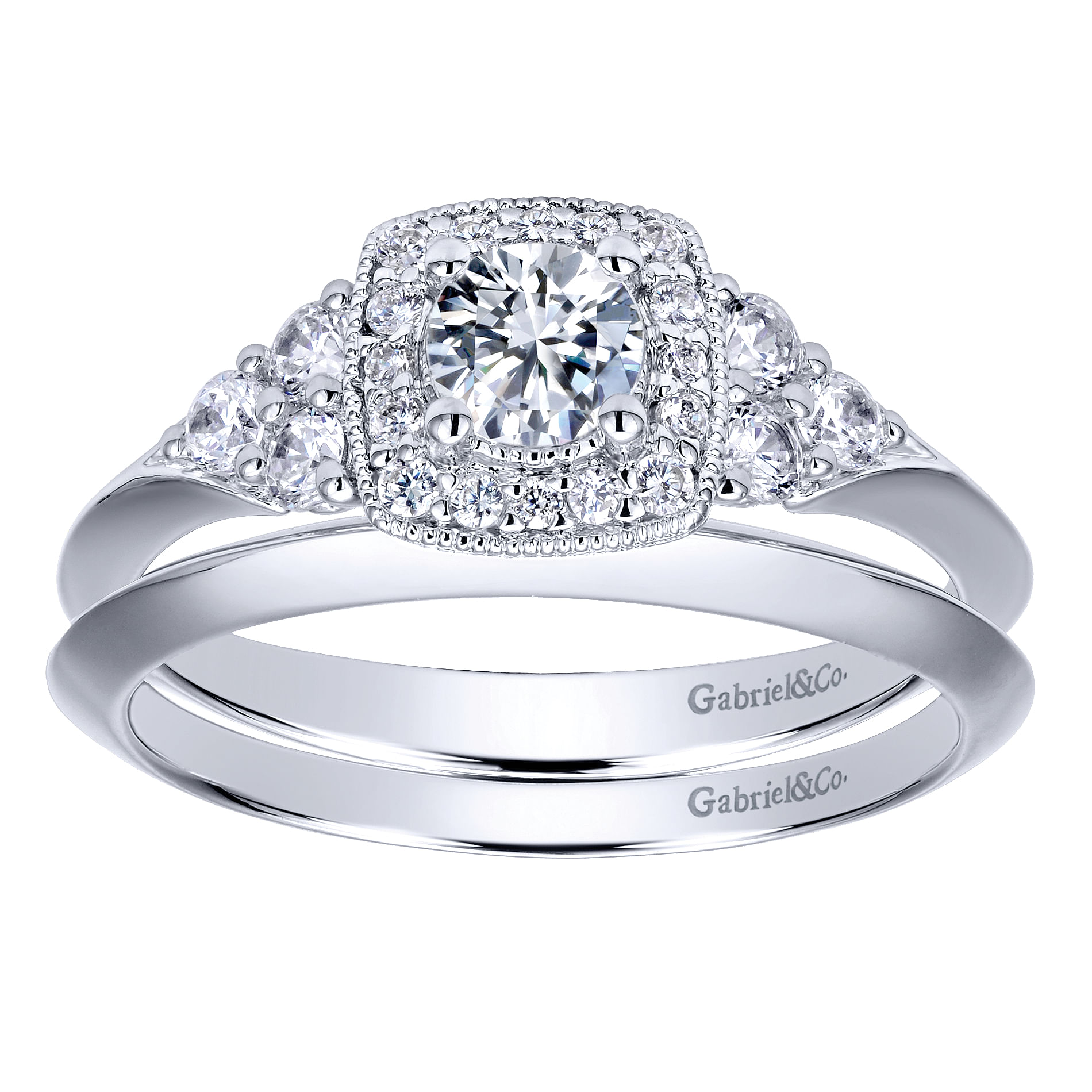 14k White Gold Straight Wedding Band angle 4 14k White Gold Straight Wedding Band angle 4
