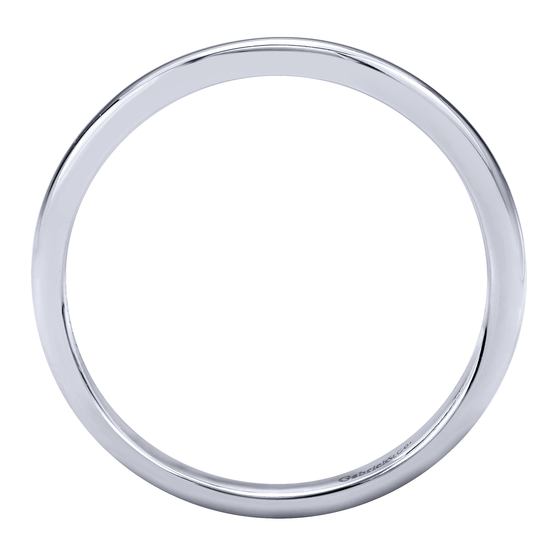 14k White Gold Straight Wedding Band angle 2 14k White Gold Straight Wedding Band angle 2