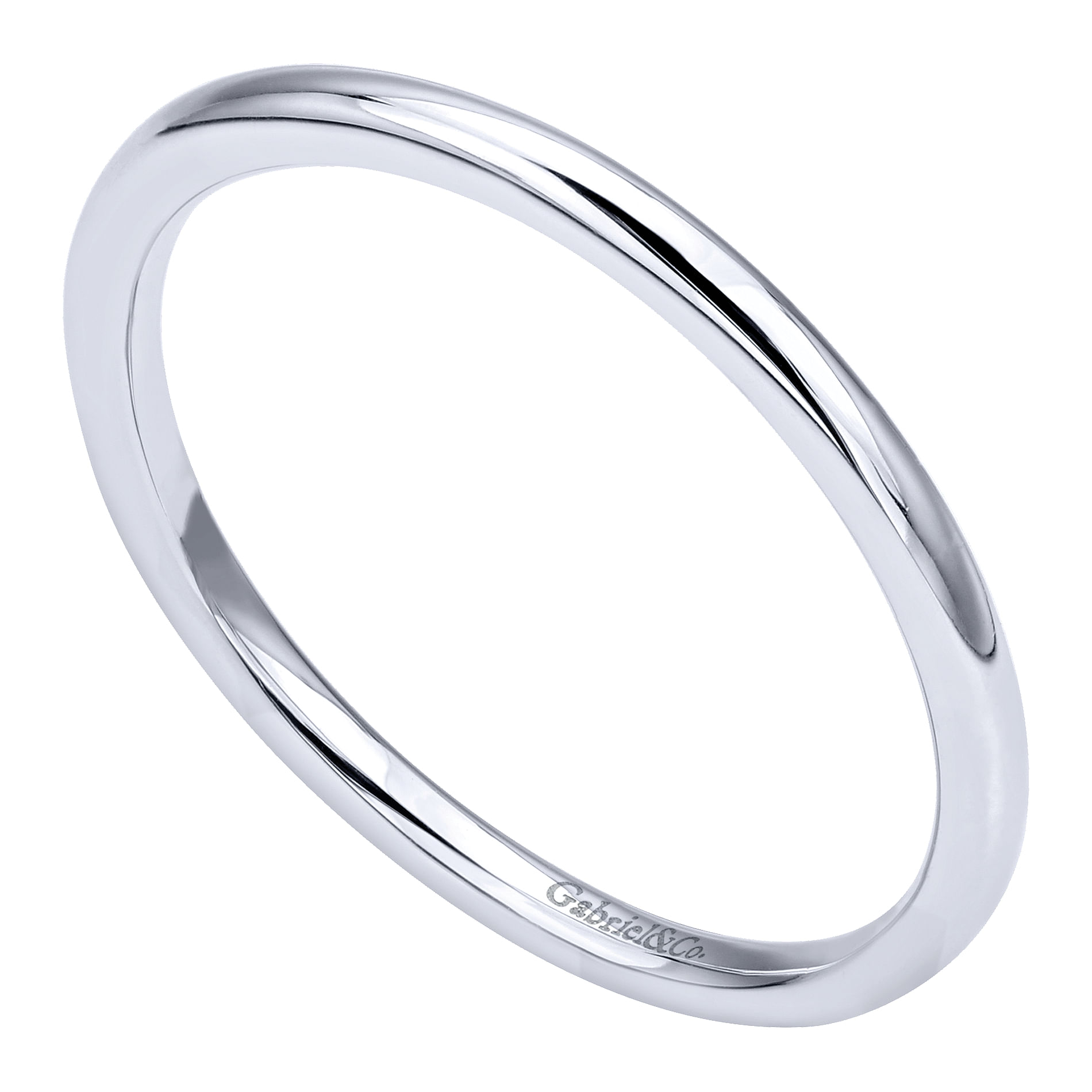 14k White Gold Straight Wedding Band angle 3 14k White Gold Straight Wedding Band angle 3