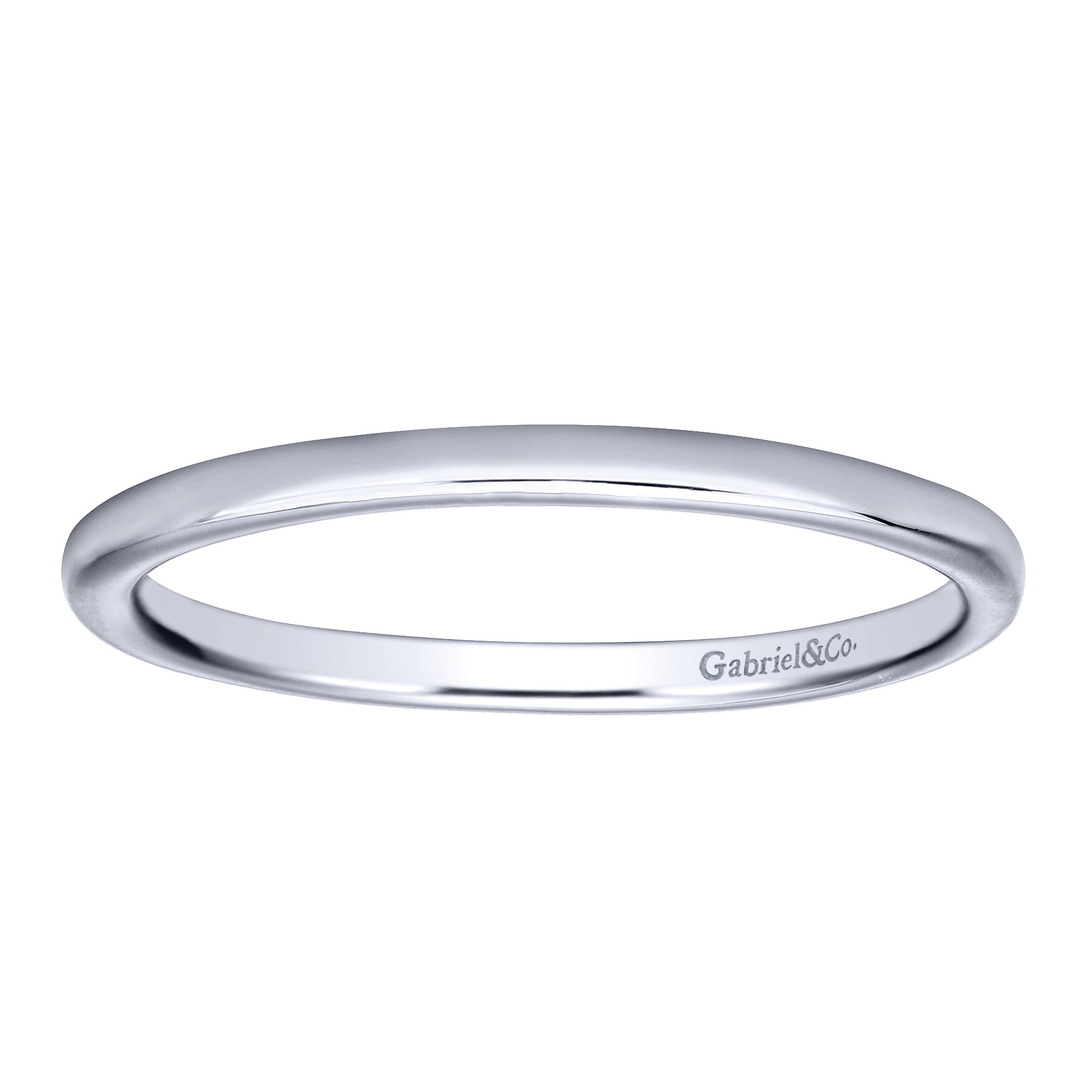 14k White Gold Straight Wedding Band angle 5 14k White Gold Straight Wedding Band angle 5