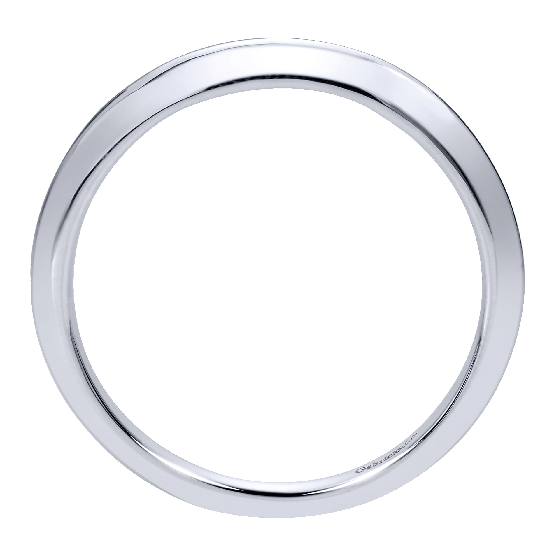 14k White Gold Straight Wedding Band angle 2 14k White Gold Straight Wedding Band angle 2