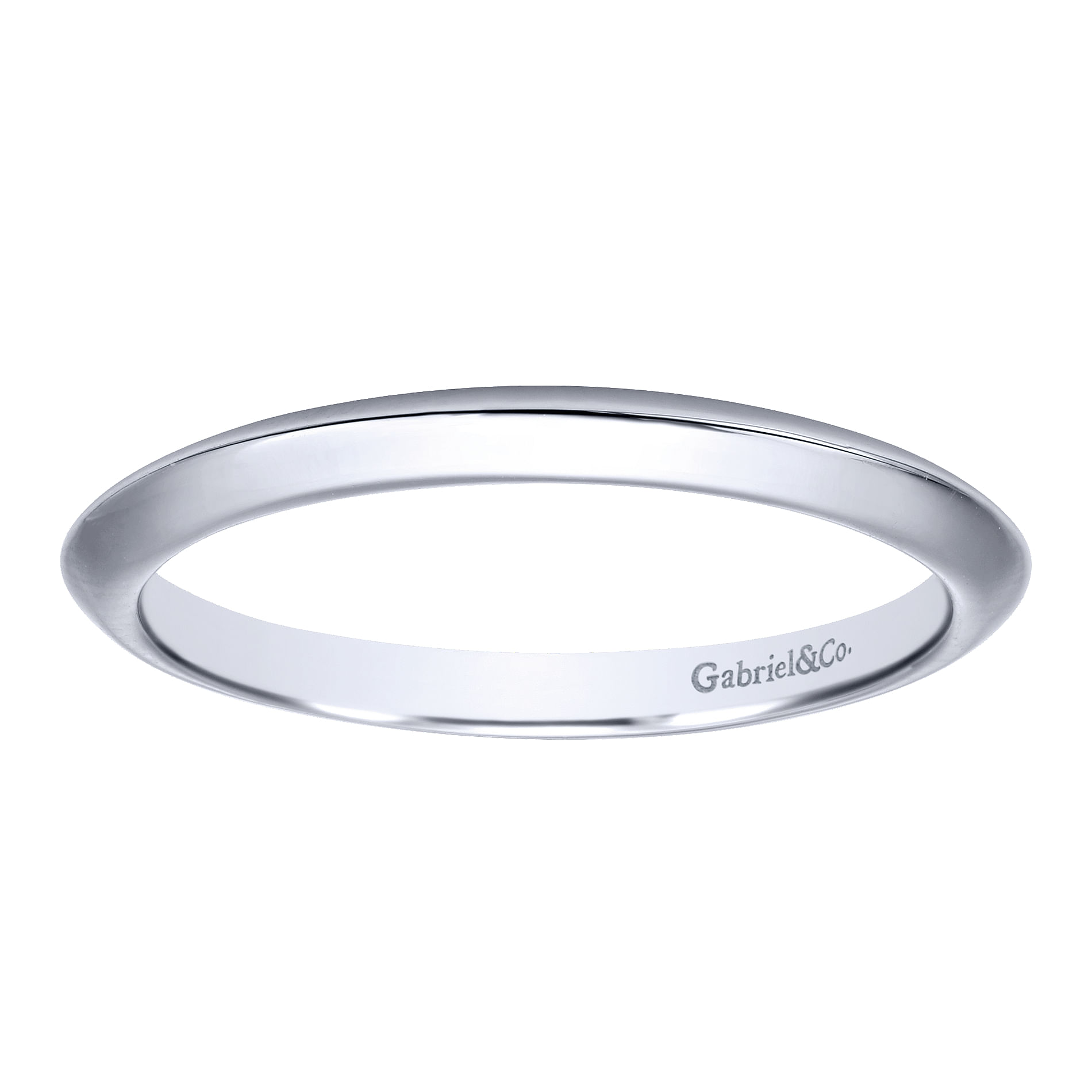 14k White Gold Straight Wedding Band angle 5 14k White Gold Straight Wedding Band angle 5