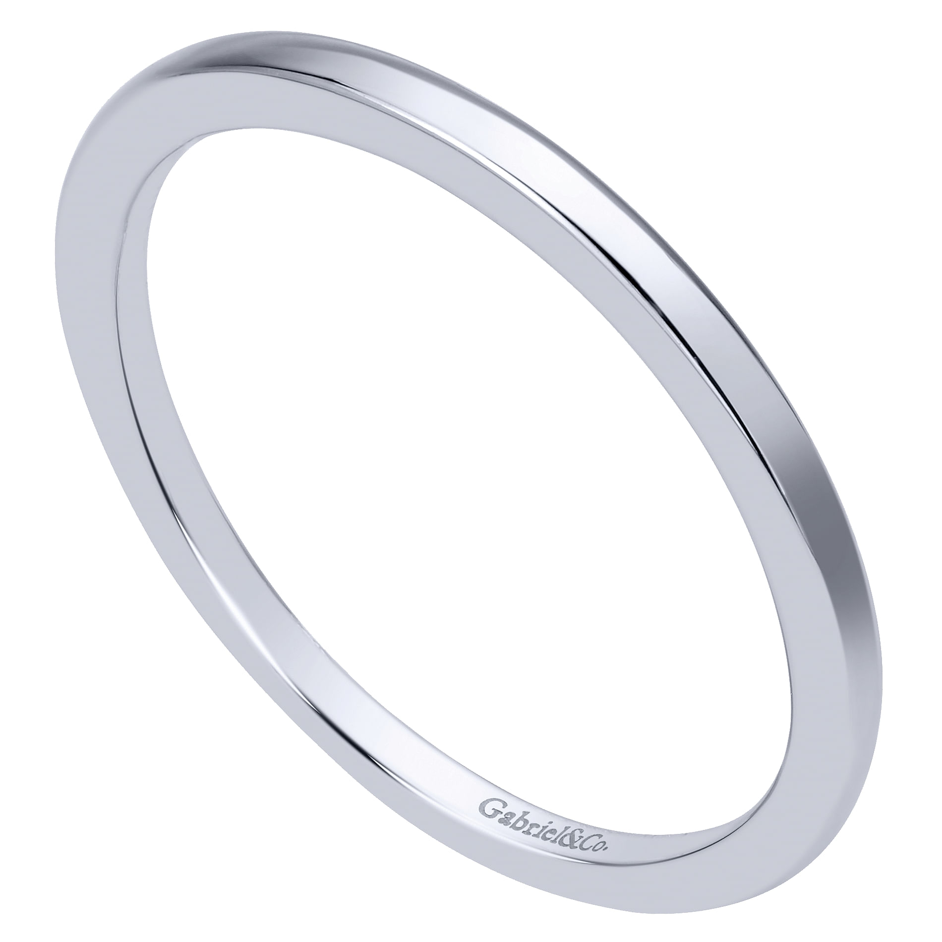 14k White Gold Straight Wedding Band angle 3 14k White Gold Straight Wedding Band angle 3