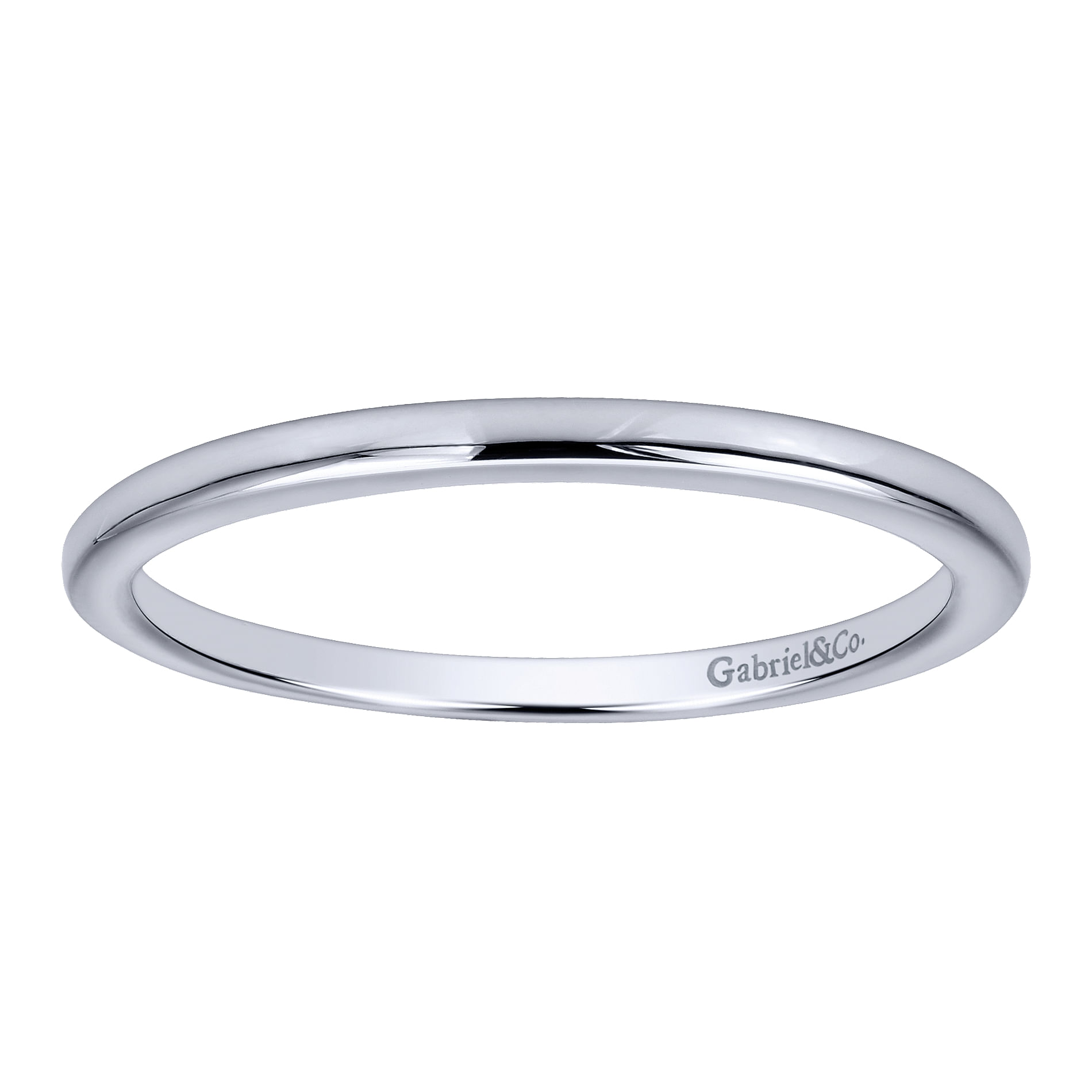 14k White Gold Straight Wedding Band angle 5 14k White Gold Straight Wedding Band angle 5