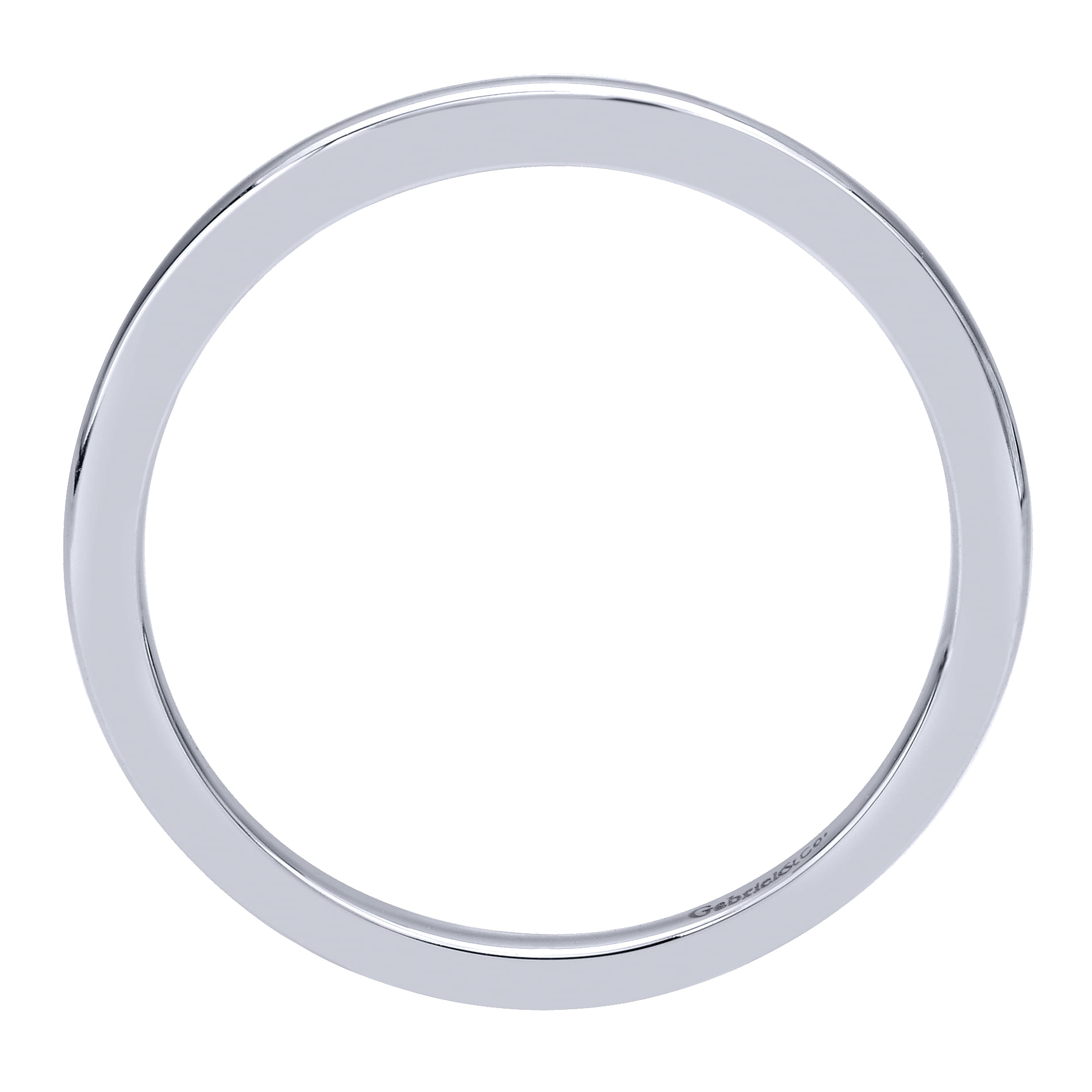 14k White Gold Straight Wedding Band angle 2 14k White Gold Straight Wedding Band angle 2