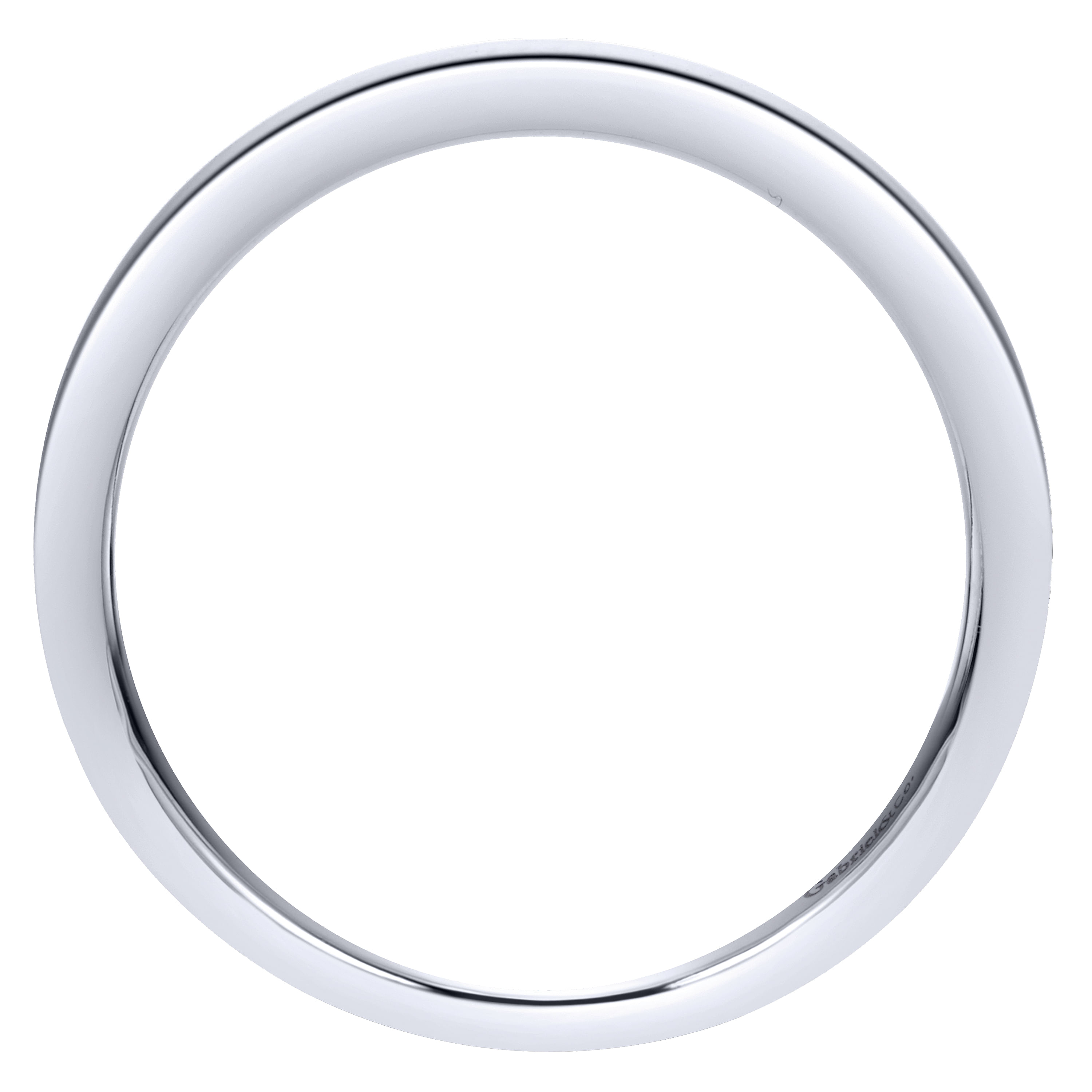 14k White Gold Straight Wedding Band angle 2 14k White Gold Straight Wedding Band angle 2