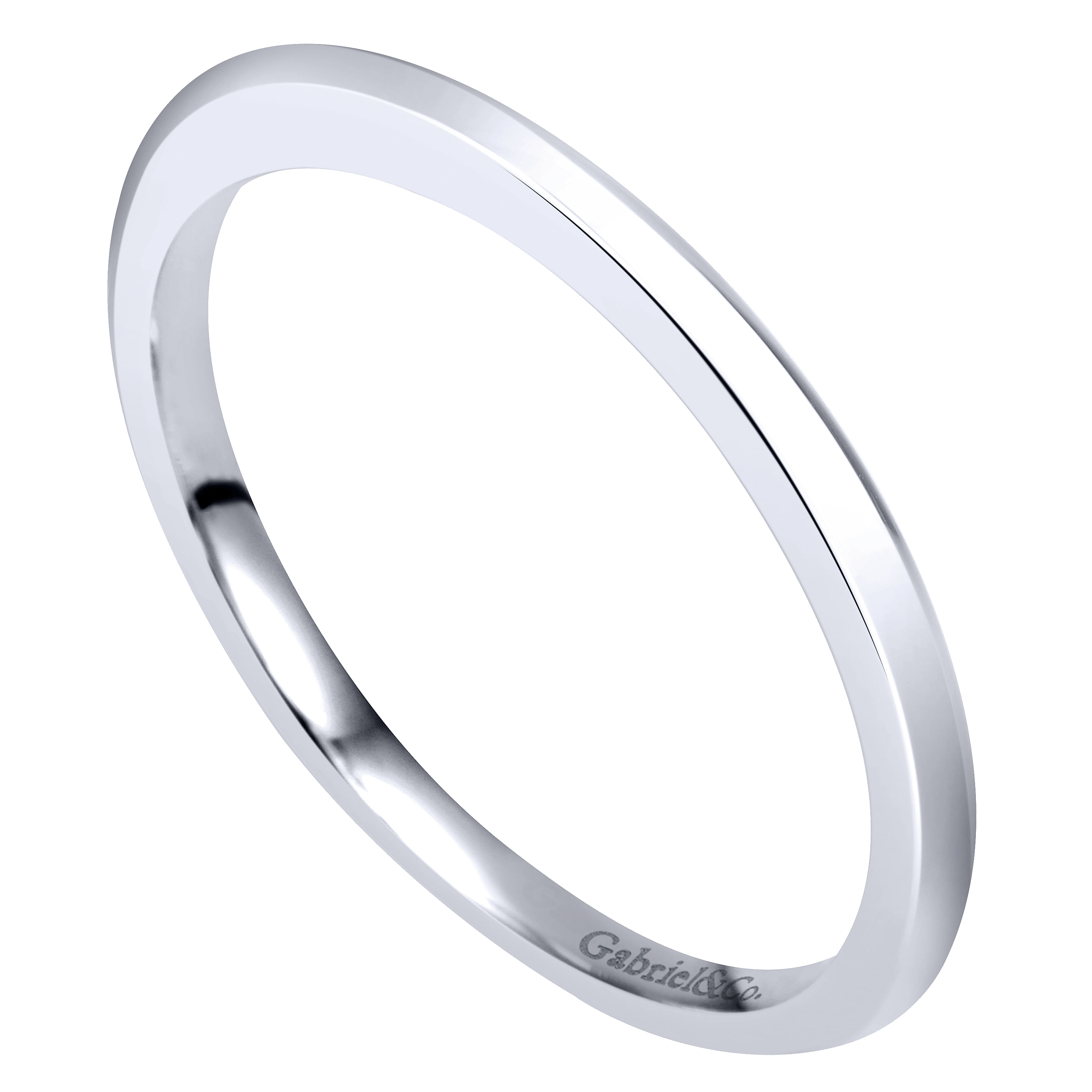 14k White Gold Straight Wedding Band angle 3 14k White Gold Straight Wedding Band angle 3