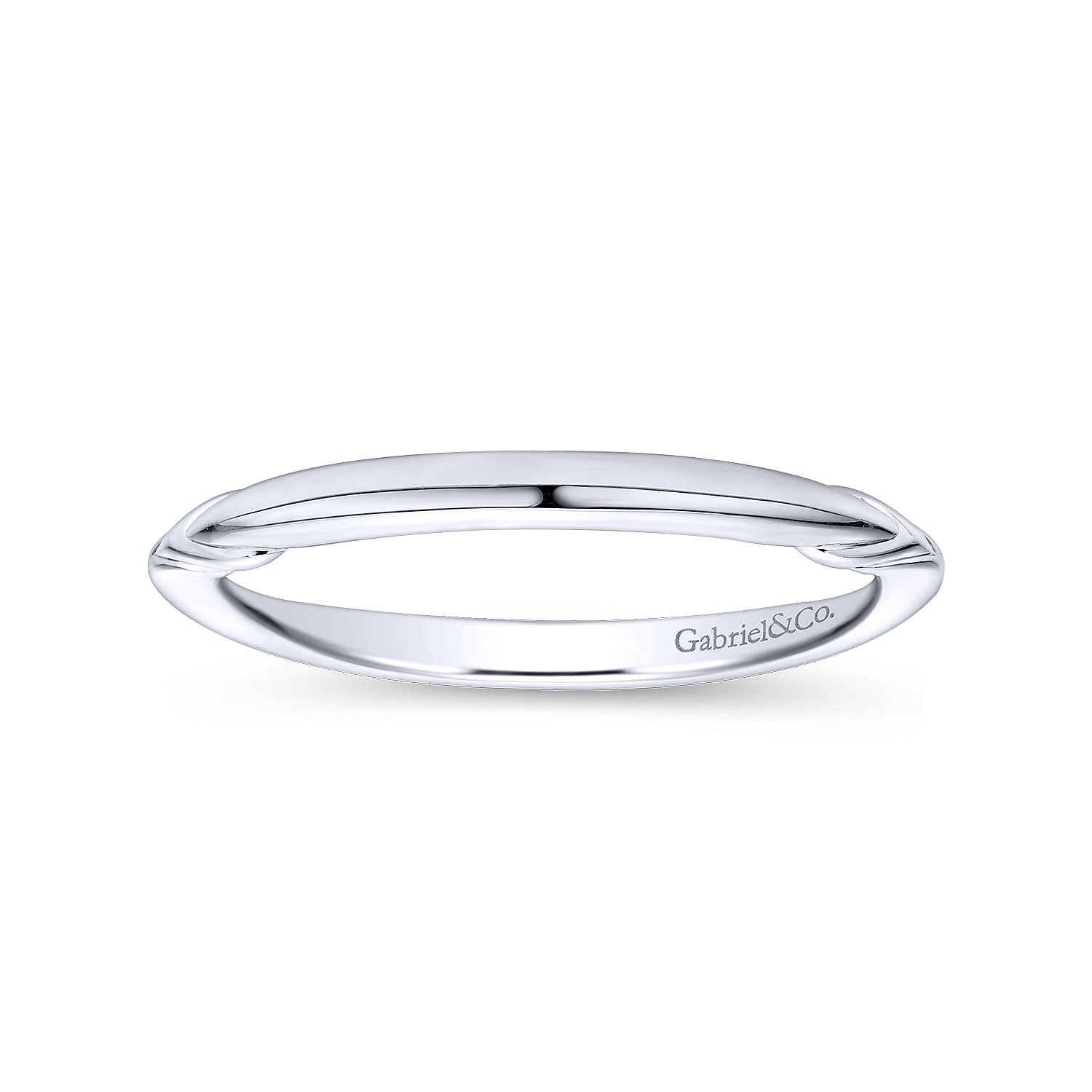 14k White Gold Straight Wedding Band angle 5 14k White Gold Straight Wedding Band angle 5