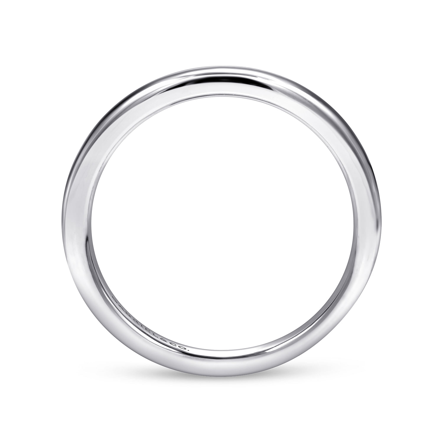14k White Gold Straight Wedding Band angle 2 14k White Gold Straight Wedding Band angle 2
