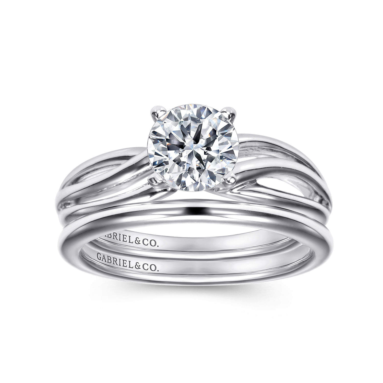 14k White Gold Straight Wedding Band angle 4 14k White Gold Straight Wedding Band angle 4