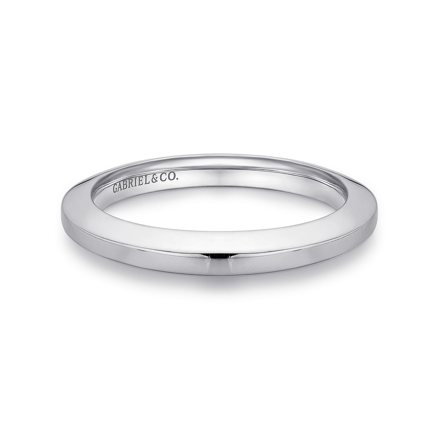 14k White Gold Straight 14k White Gold Straight