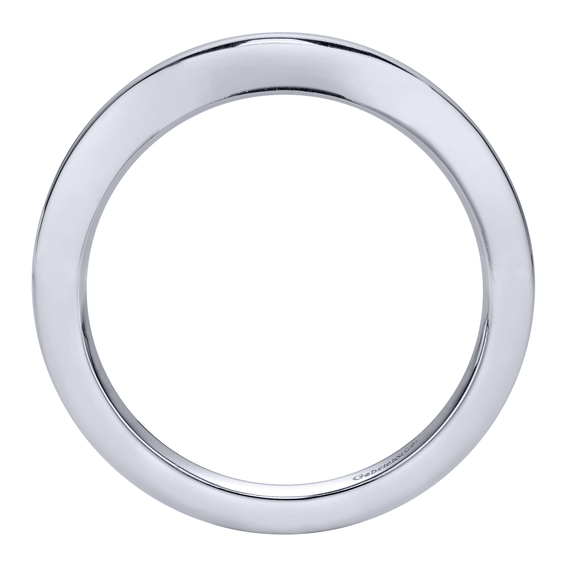 14k White Gold Straight Wedding Band angle 2 14k White Gold Straight Wedding Band angle 2