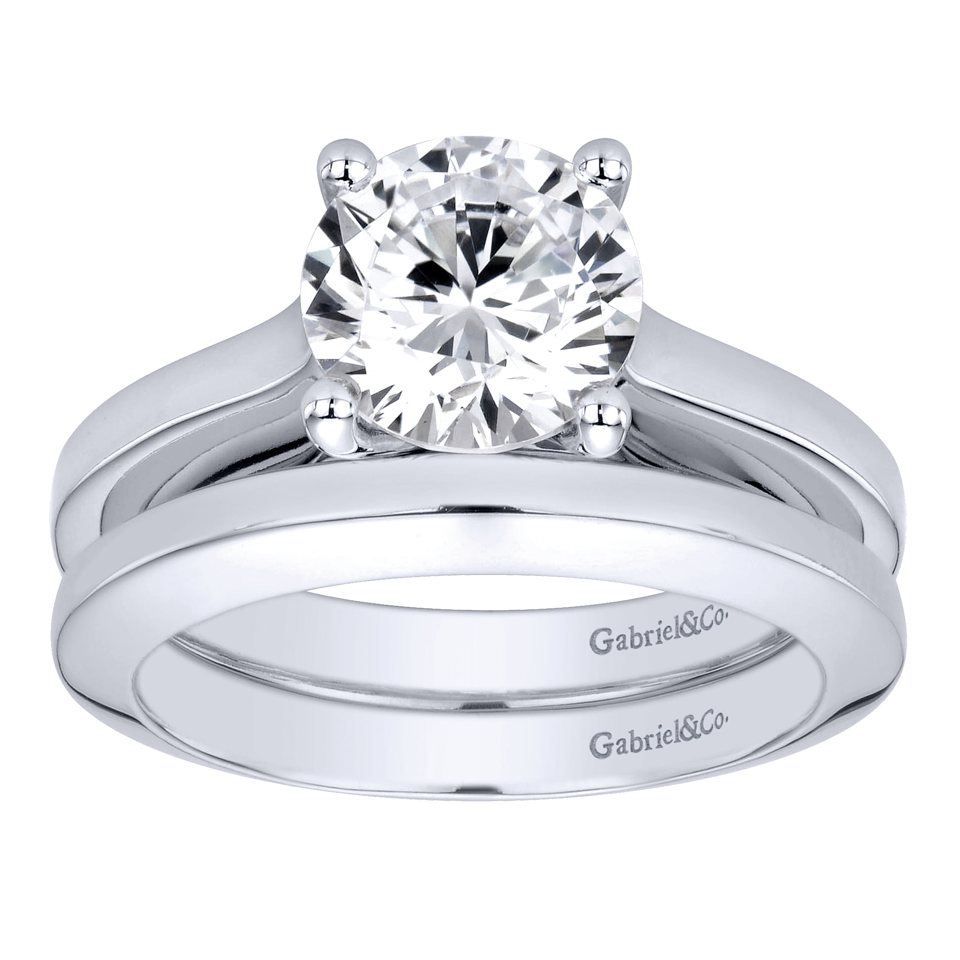 14k White Gold Straight Wedding Band angle 4 14k White Gold Straight Wedding Band angle 4