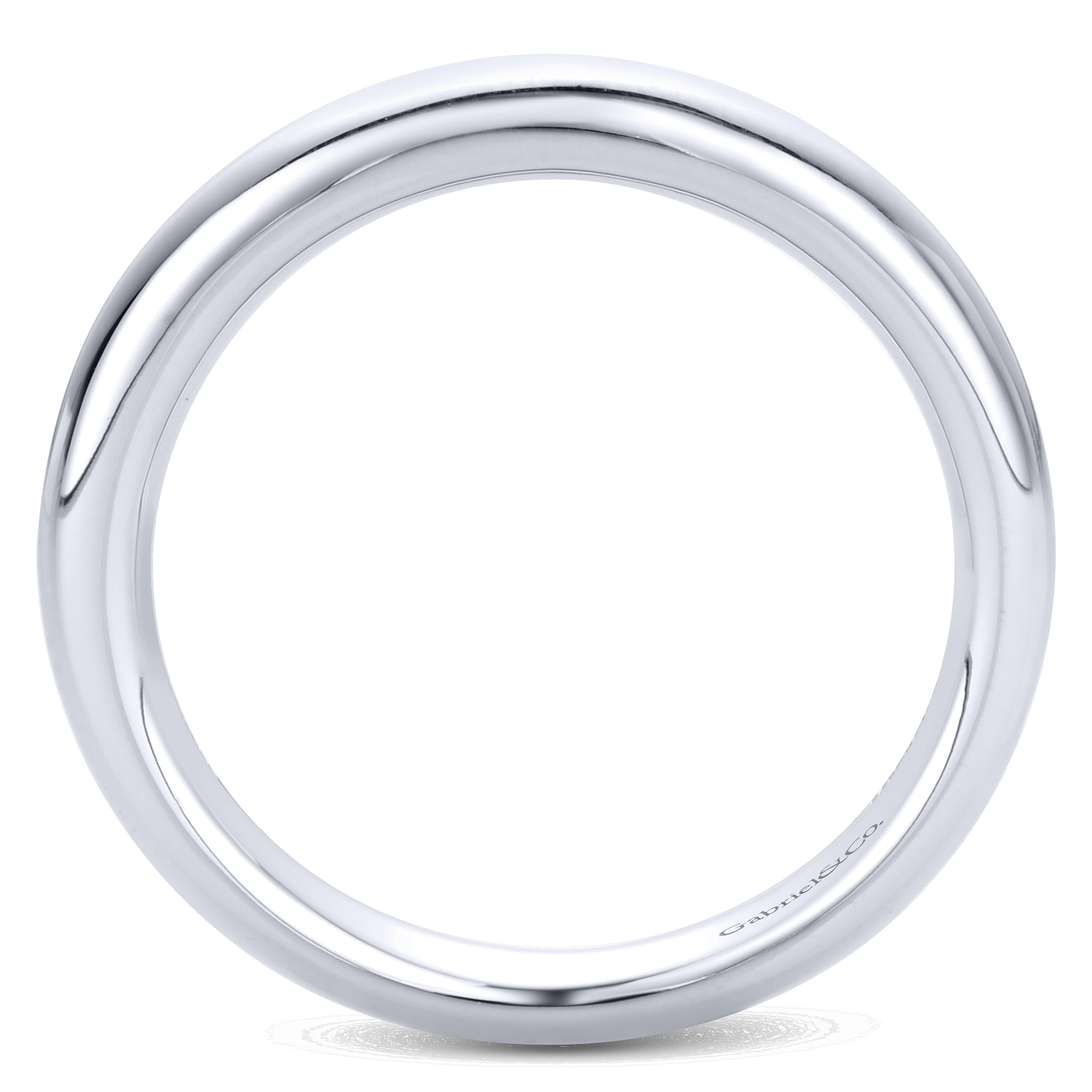 14k White Gold Straight Wedding Band angle 2 14k White Gold Straight Wedding Band angle 2