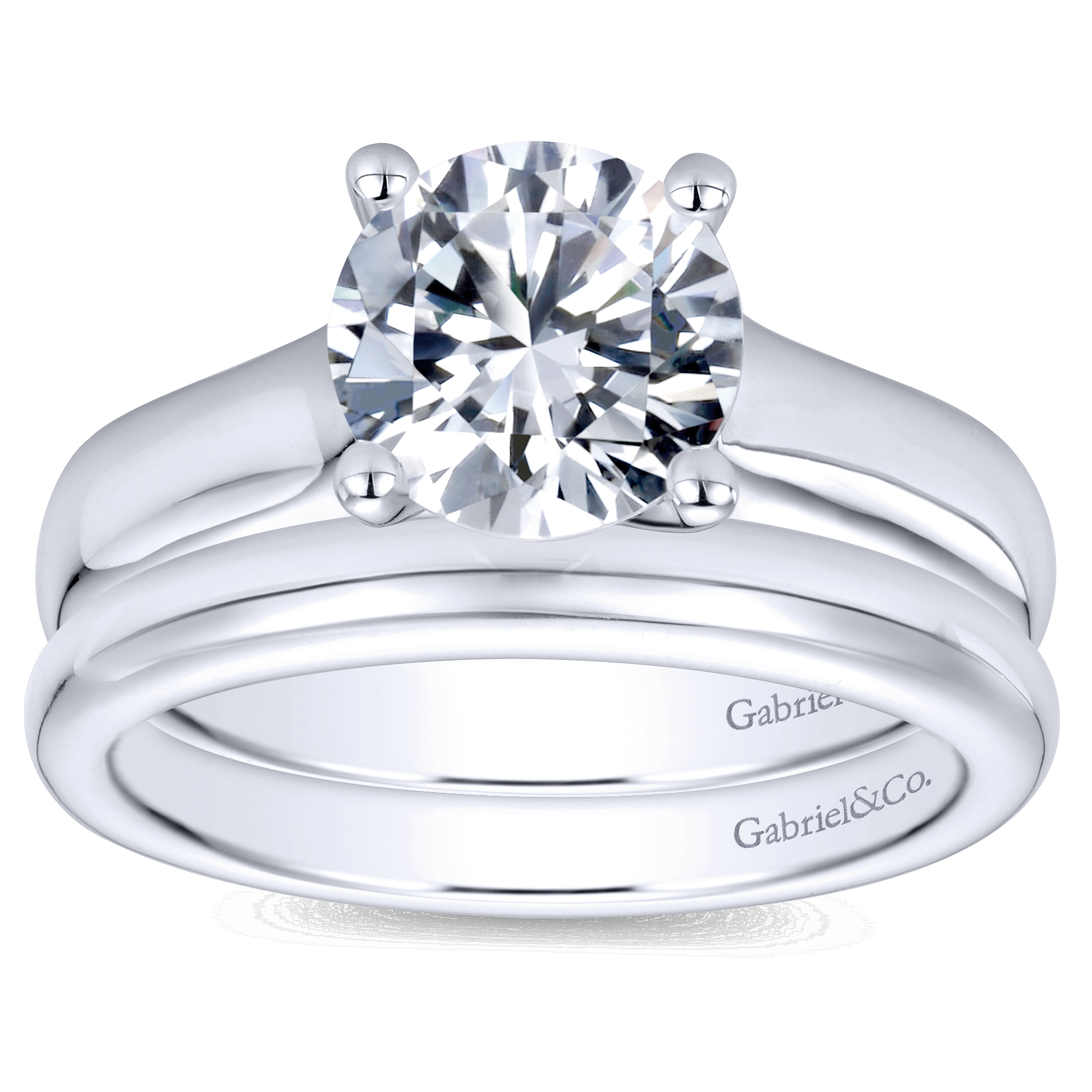 14k White Gold Straight Wedding Band angle 4 14k White Gold Straight Wedding Band angle 4