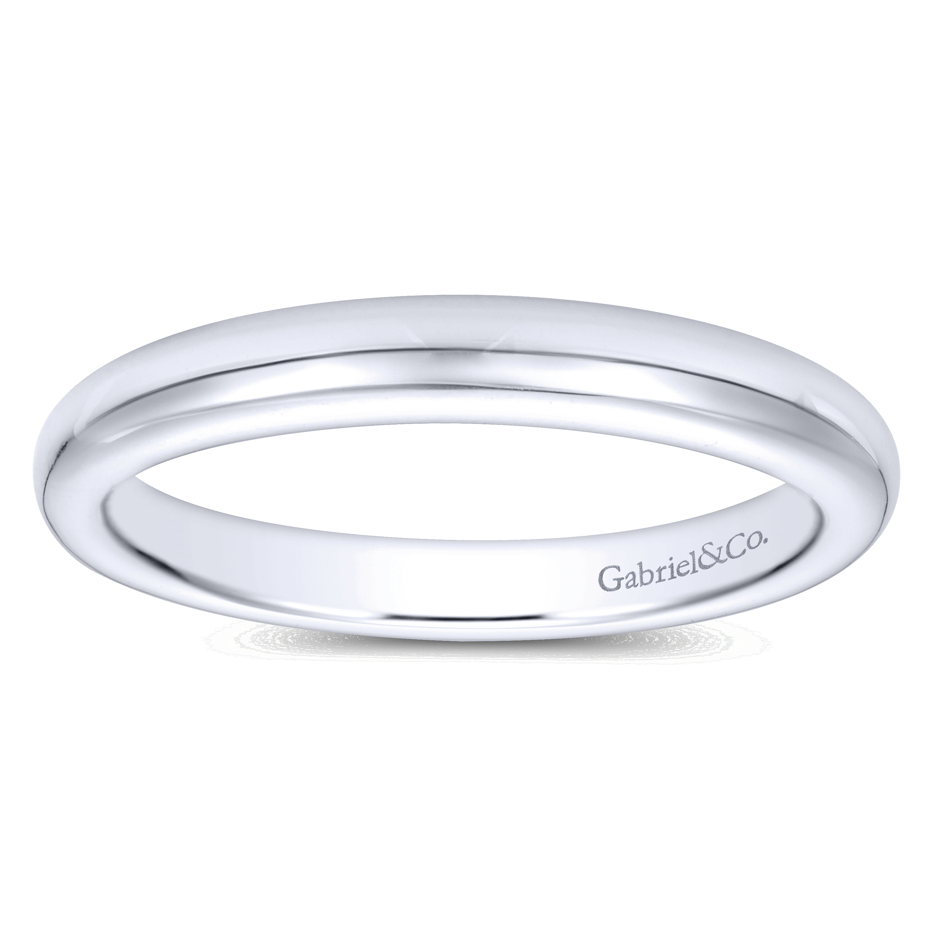 14k White Gold Straight Wedding Band angle 5 14k White Gold Straight Wedding Band angle 5