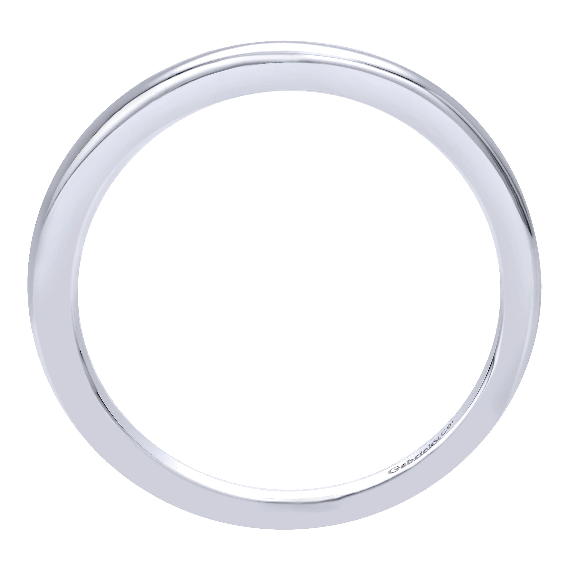 14k White Gold Straight Wedding Band angle 2 14k White Gold Straight Wedding Band angle 2