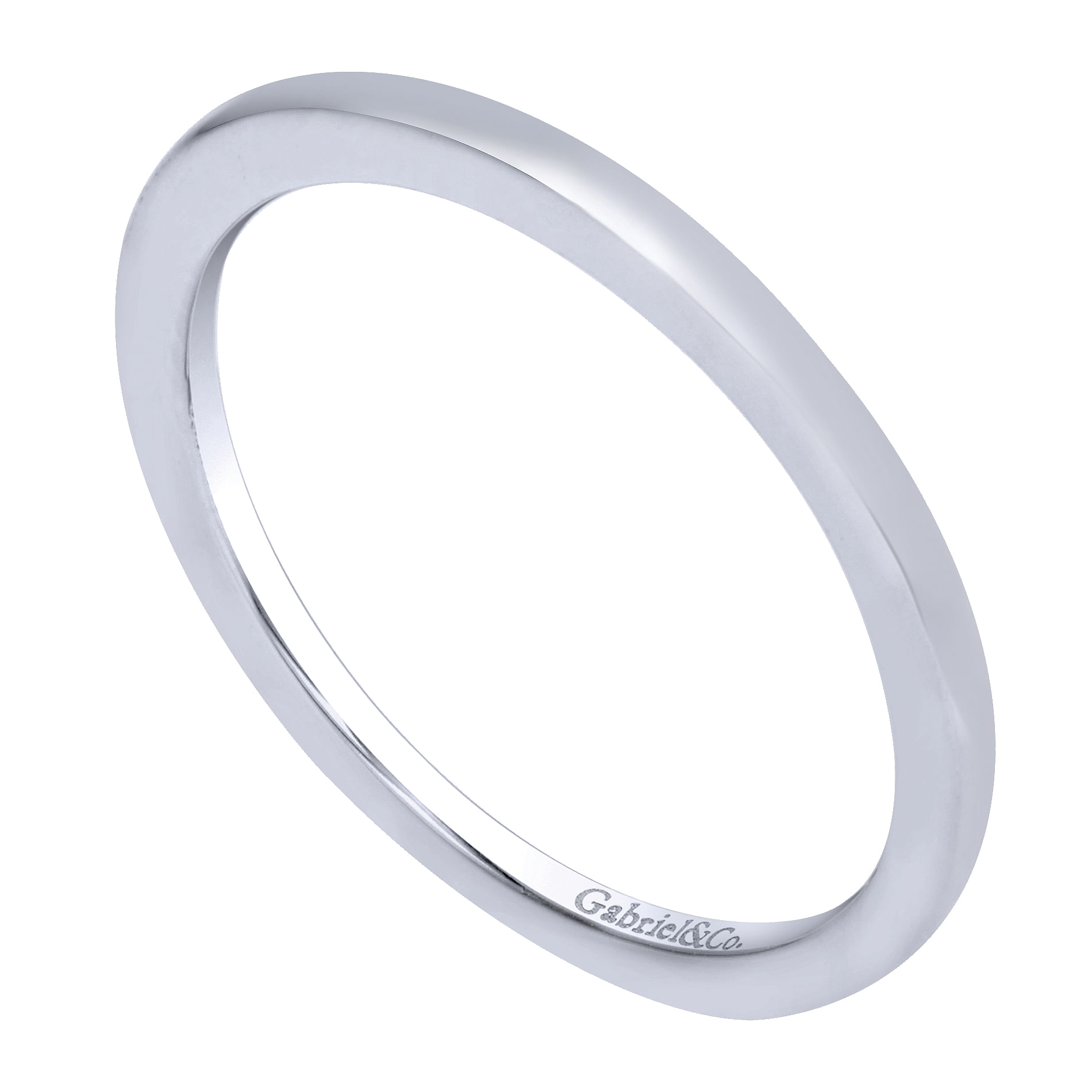 14k White Gold Straight Wedding Band angle 3 14k White Gold Straight Wedding Band angle 3
