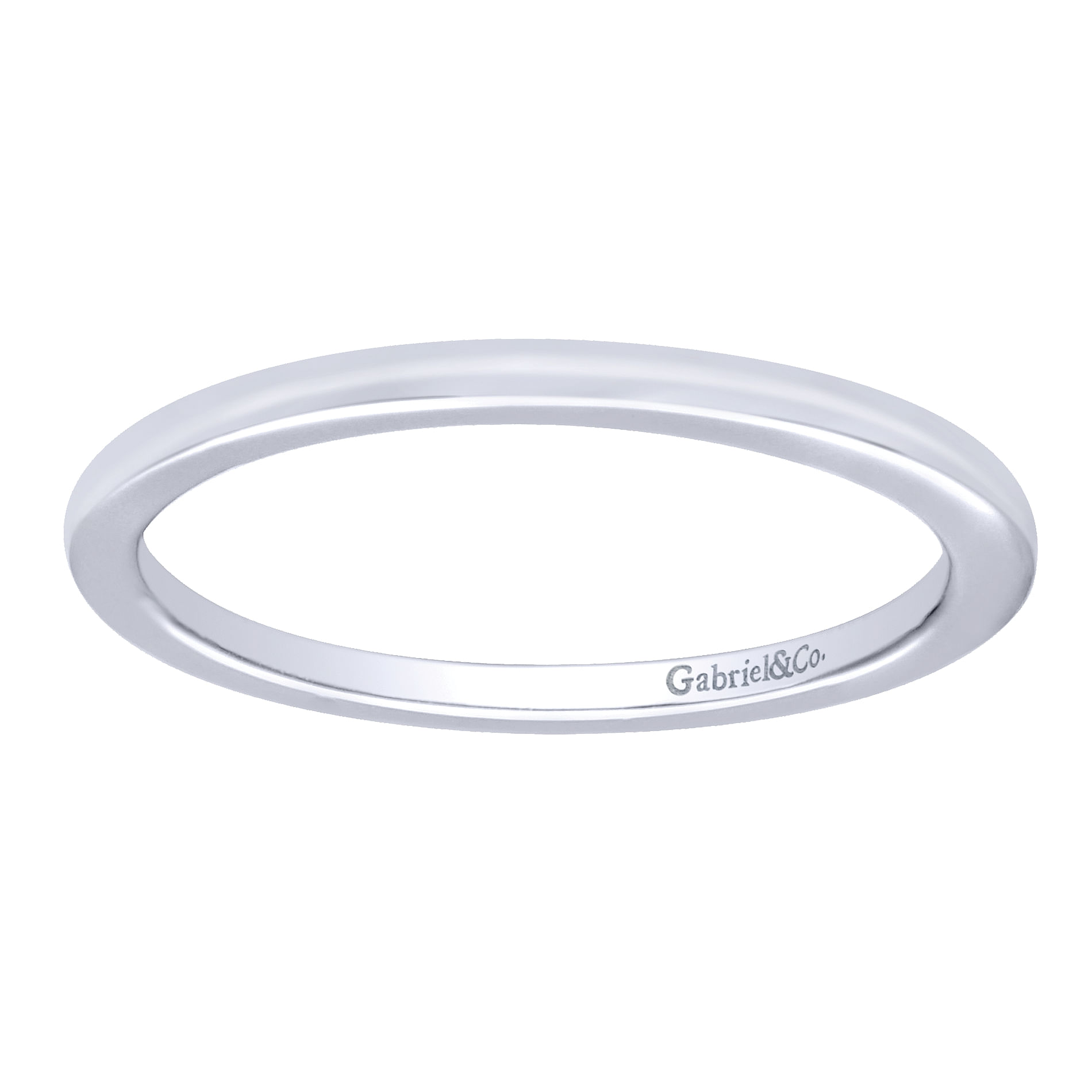 14k White Gold Straight Wedding Band angle 5 14k White Gold Straight Wedding Band angle 5