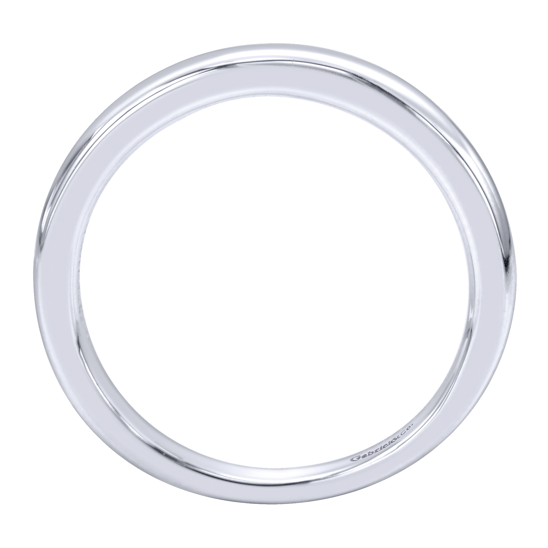 14k White Gold Straight Wedding Band angle 2 14k White Gold Straight Wedding Band angle 2
