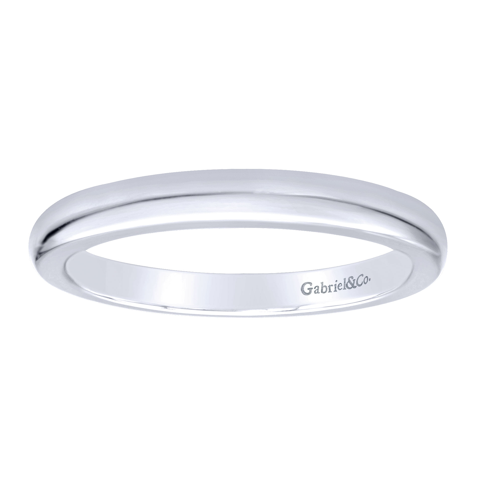 14k White Gold Straight Wedding Band angle 5 14k White Gold Straight Wedding Band angle 5