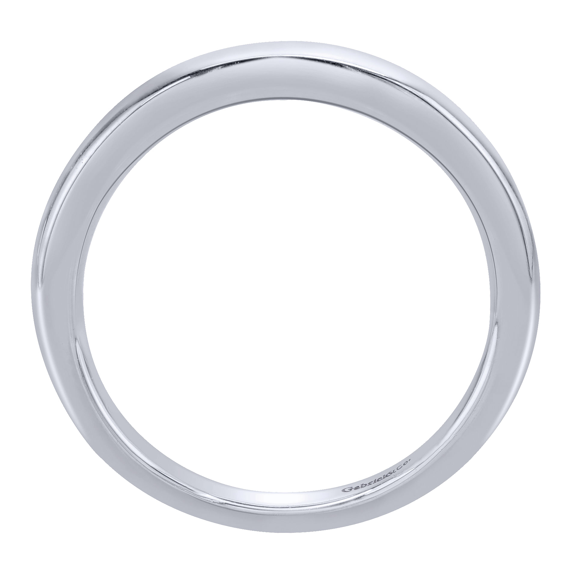 14k White Gold Straight Wedding Band angle 2 14k White Gold Straight Wedding Band angle 2