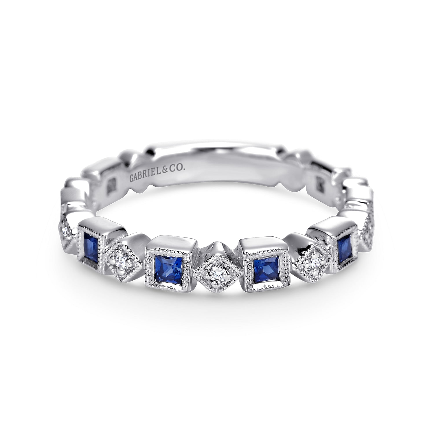 Vintage 14k White Gold Curved Vintage 14k White Gold Curved
