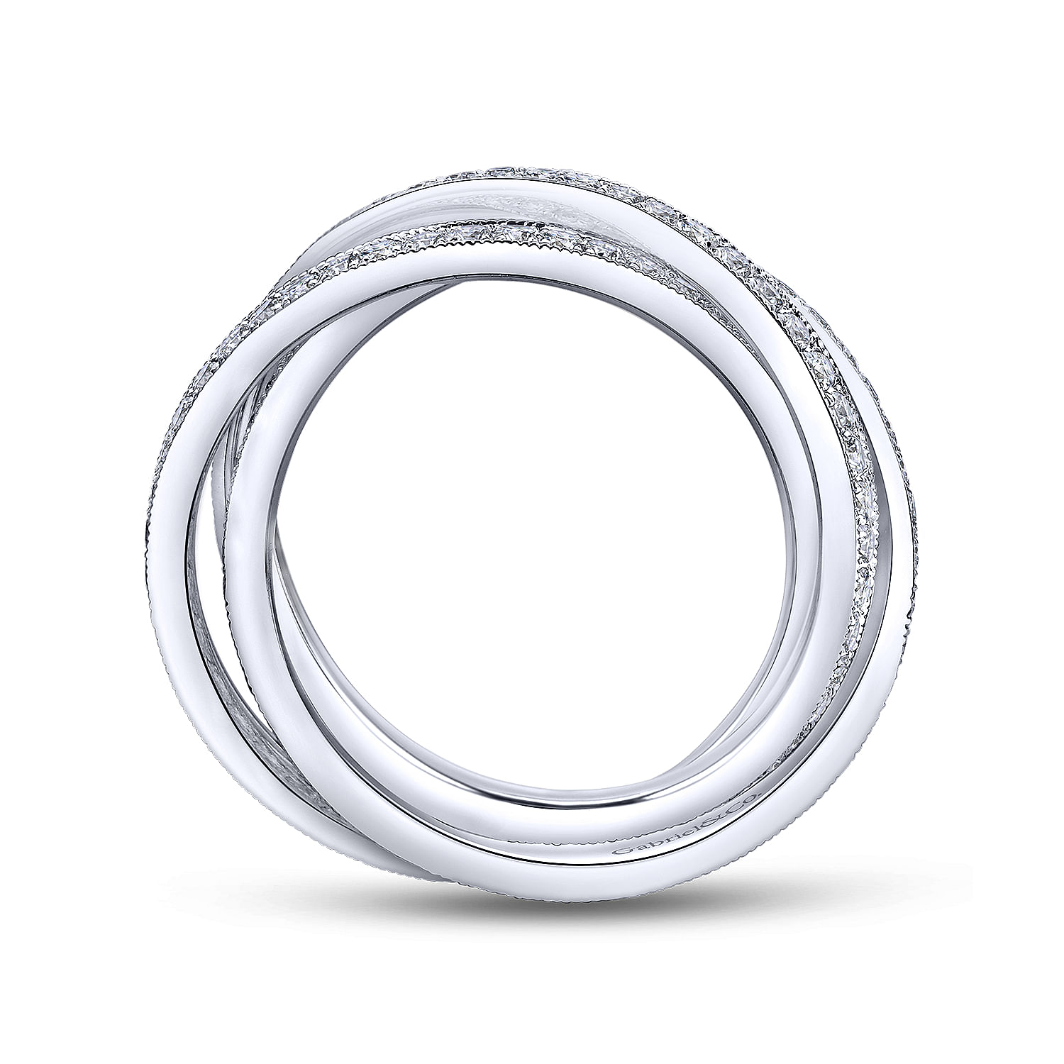 14k White Gold Victorian Eternity Anniversary Band angle 2 14k White Gold Victorian Eternity Anniversary Band angle 2