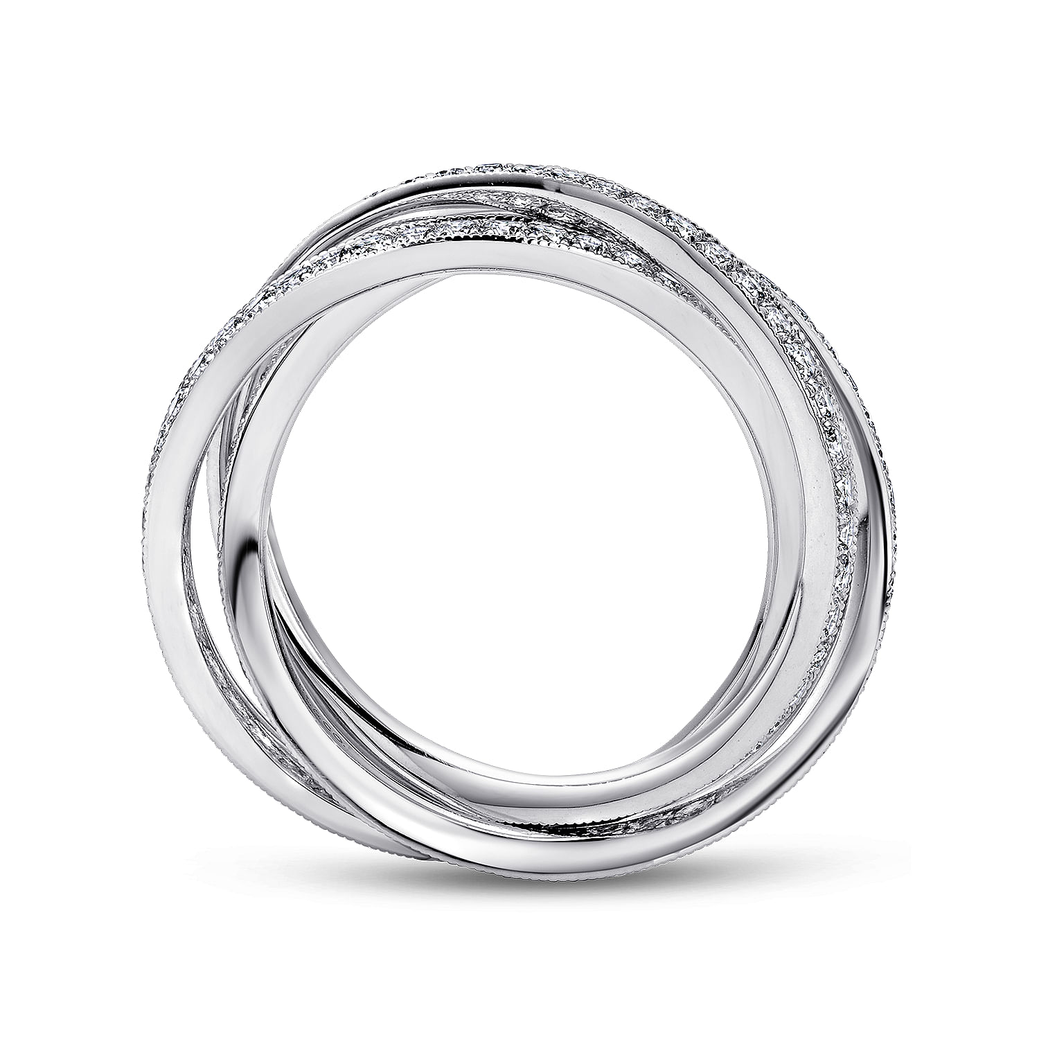 14k White Gold Victorian Eternity Anniversary Band angle 2 14k White Gold Victorian Eternity Anniversary Band angle 2