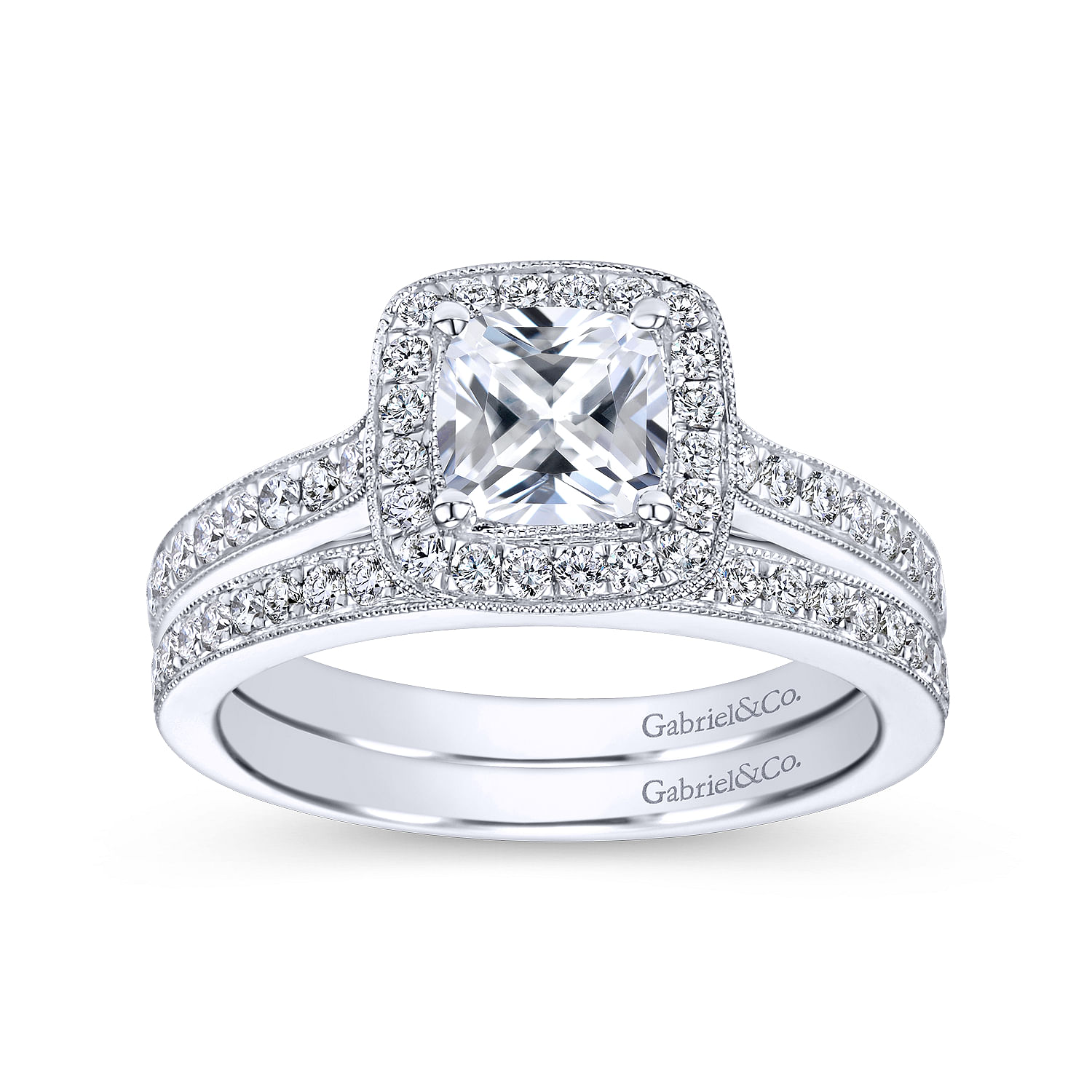 14k White Gold Victorian Straight Wedding Band angle 4 14k White Gold Victorian Straight Wedding Band angle 4
