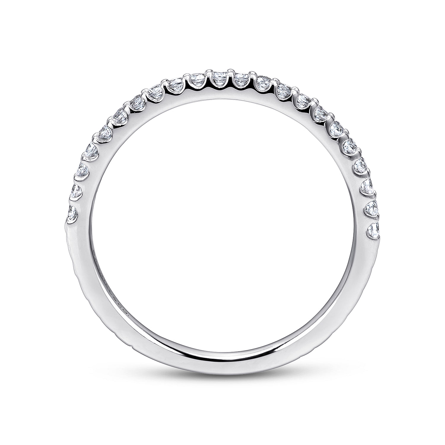 14k White Gold Victorian Straight Wedding Band angle 2 14k White Gold Victorian Straight Wedding Band angle 2