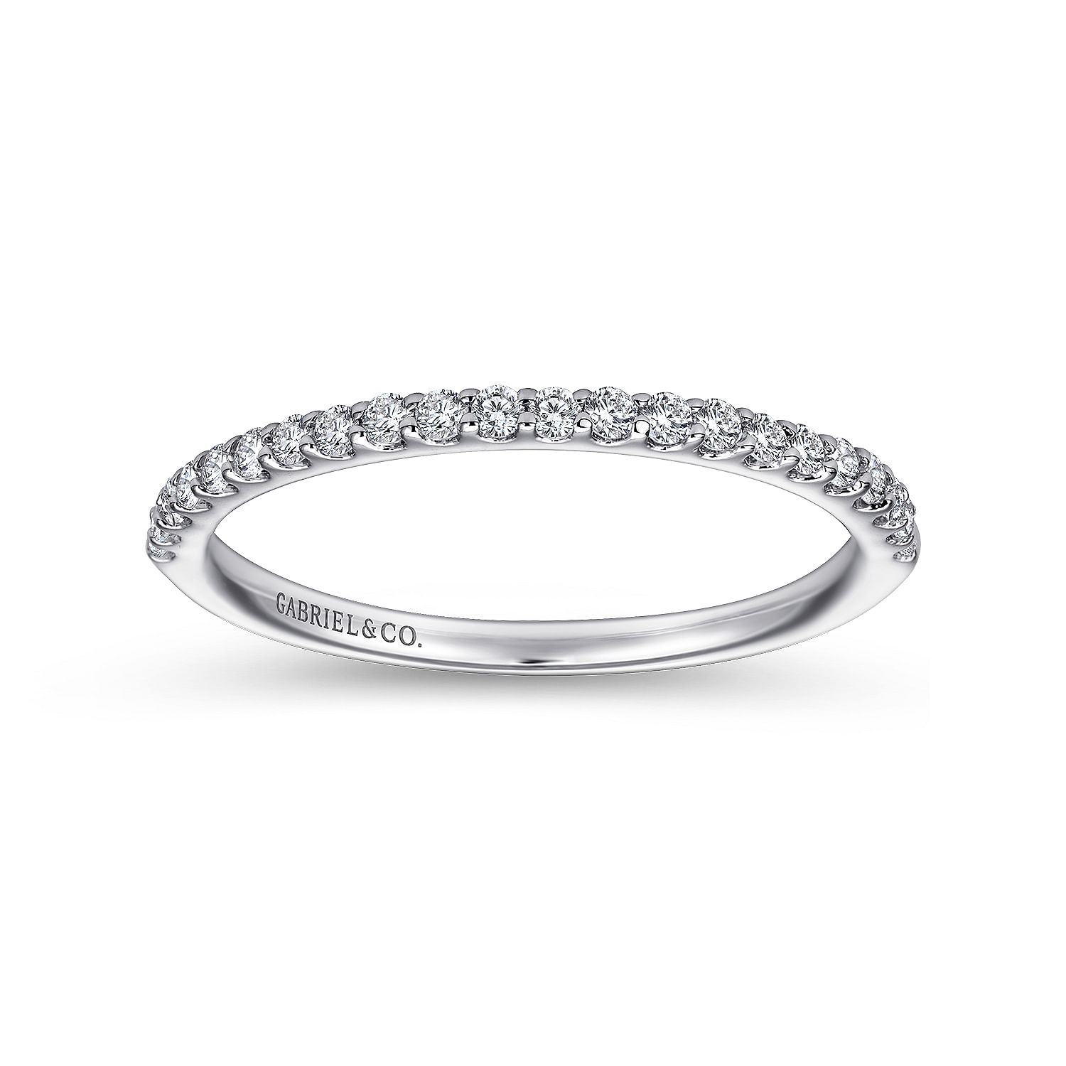 14k White Gold Victorian Straight Wedding Band angle 5 14k White Gold Victorian Straight Wedding Band angle 5