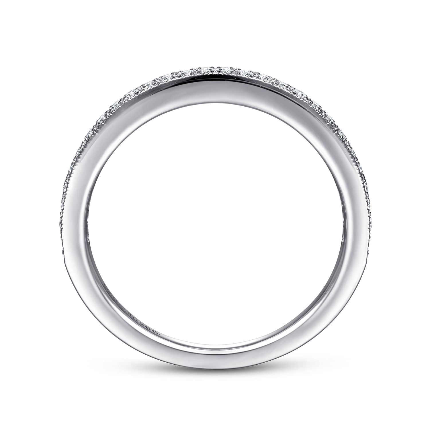 14k White Gold Victorian Straight Wedding Band angle 2 14k White Gold Victorian Straight Wedding Band angle 2