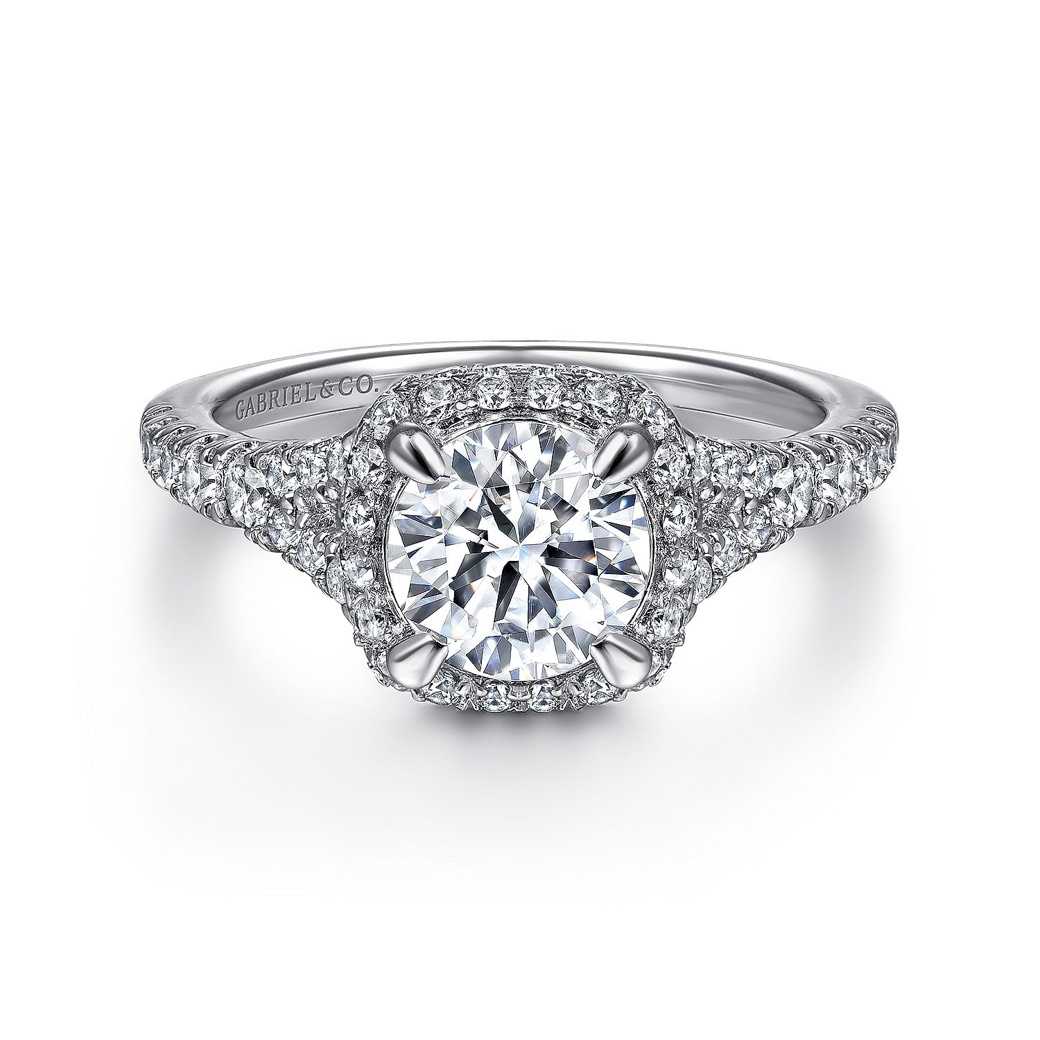 14k White/pink Gold Diamond Double Halo 14k White/pink Gold Diamond Double Halo