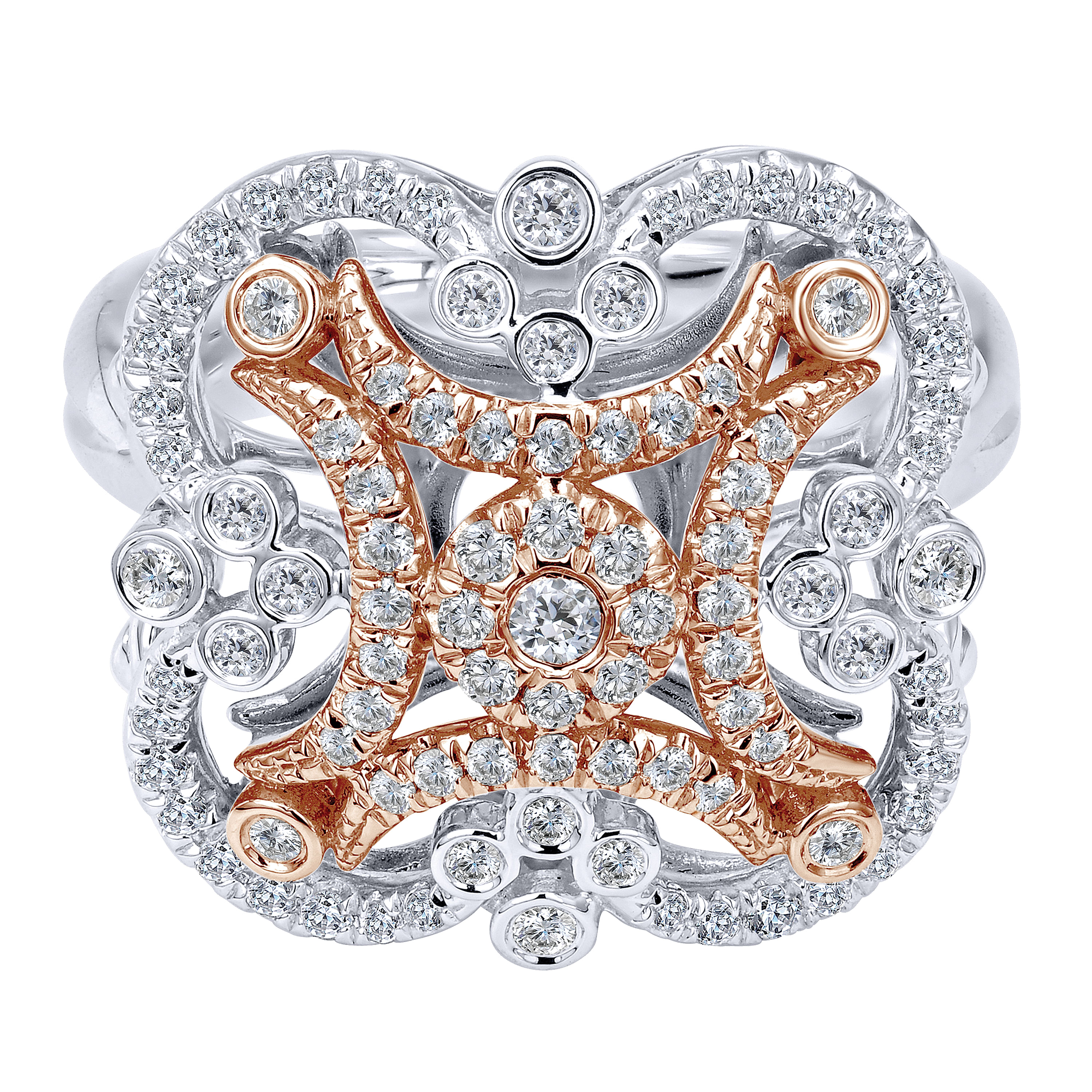 14k White/pink Gold Diamond Fashion 14k White/pink Gold Diamond Fashion