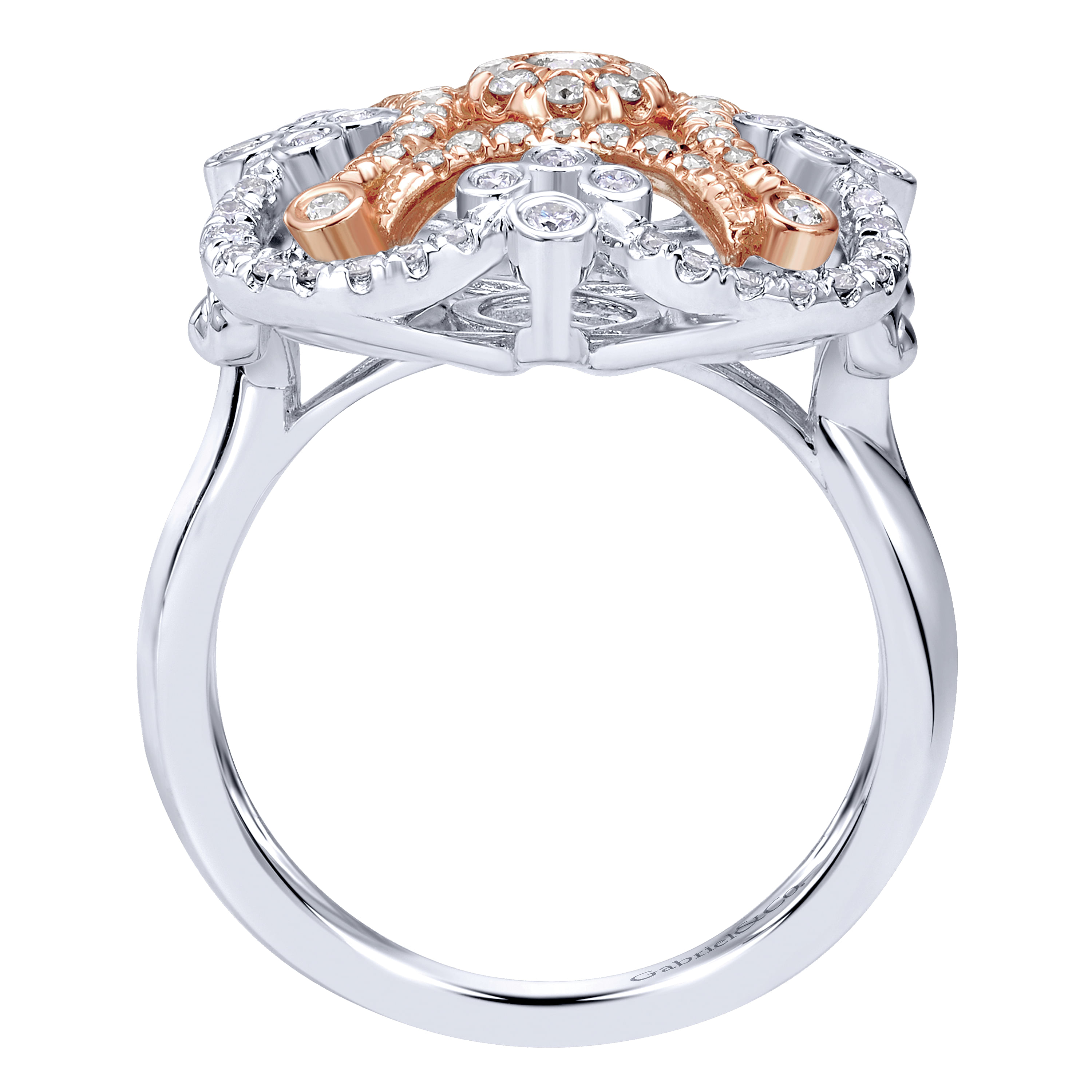 14k White/pink Gold Diamond Fashion Ladies 14k White/pink Gold Diamond Fashion Ladies