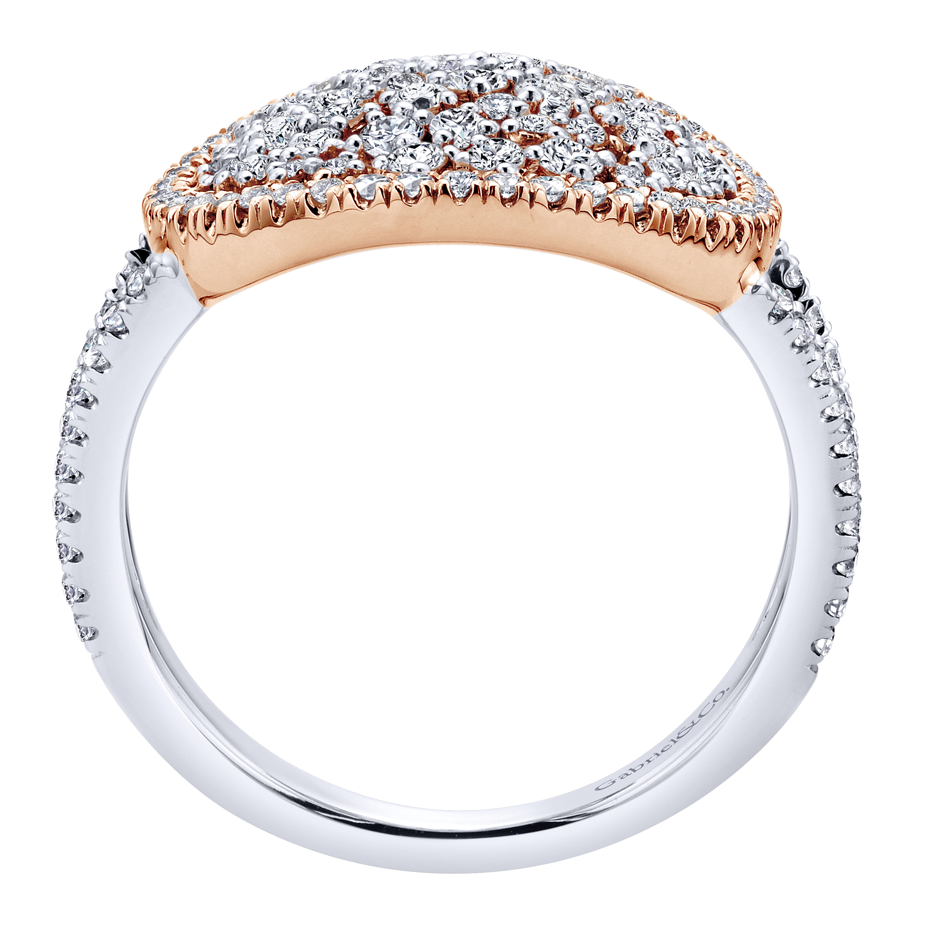 14k White/pink Gold Diamond Fashion Ladies 14k White/pink Gold Diamond Fashion Ladies