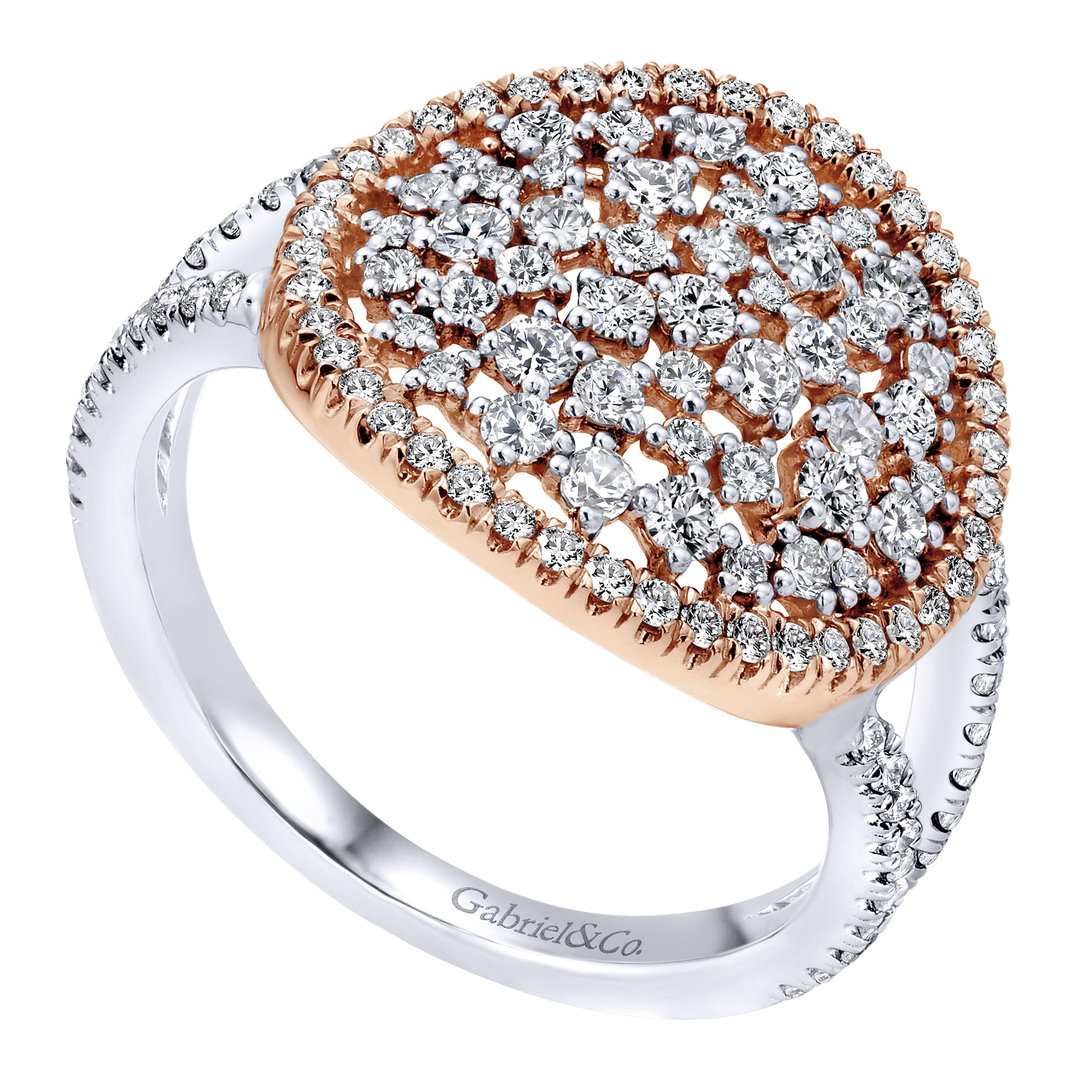 14k White/pink Gold Diamond Fashion Ladies 14k White/pink Gold Diamond Fashion Ladies