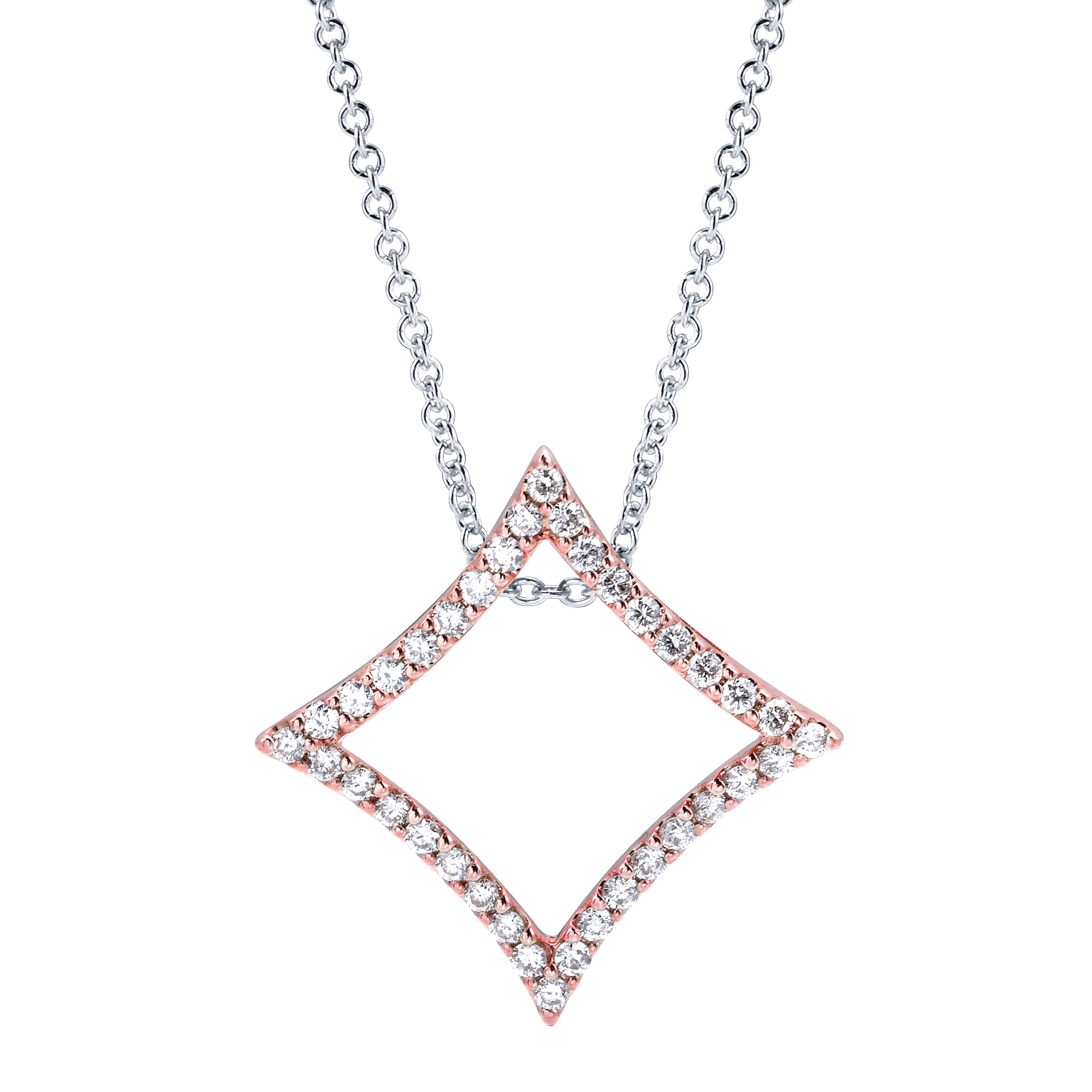 14k White/pink Gold Diamond Fashion 14k White/pink Gold Diamond Fashion