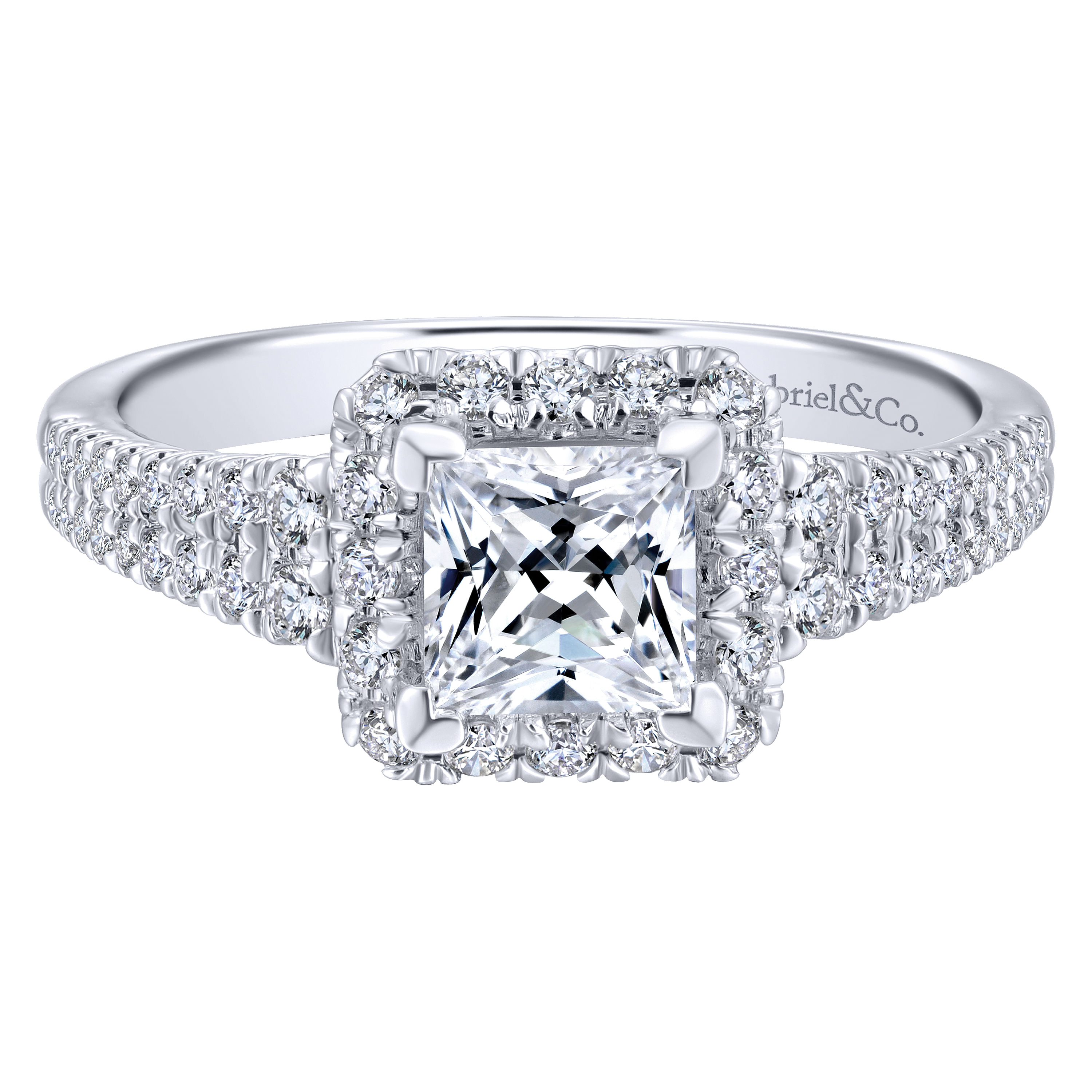 14k White/pink Gold Diamond Halo 14k White/pink Gold Diamond Halo