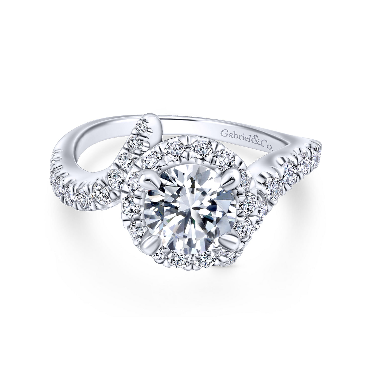 14k White/pink Gold Diamond Halo 14k White/pink Gold Diamond Halo