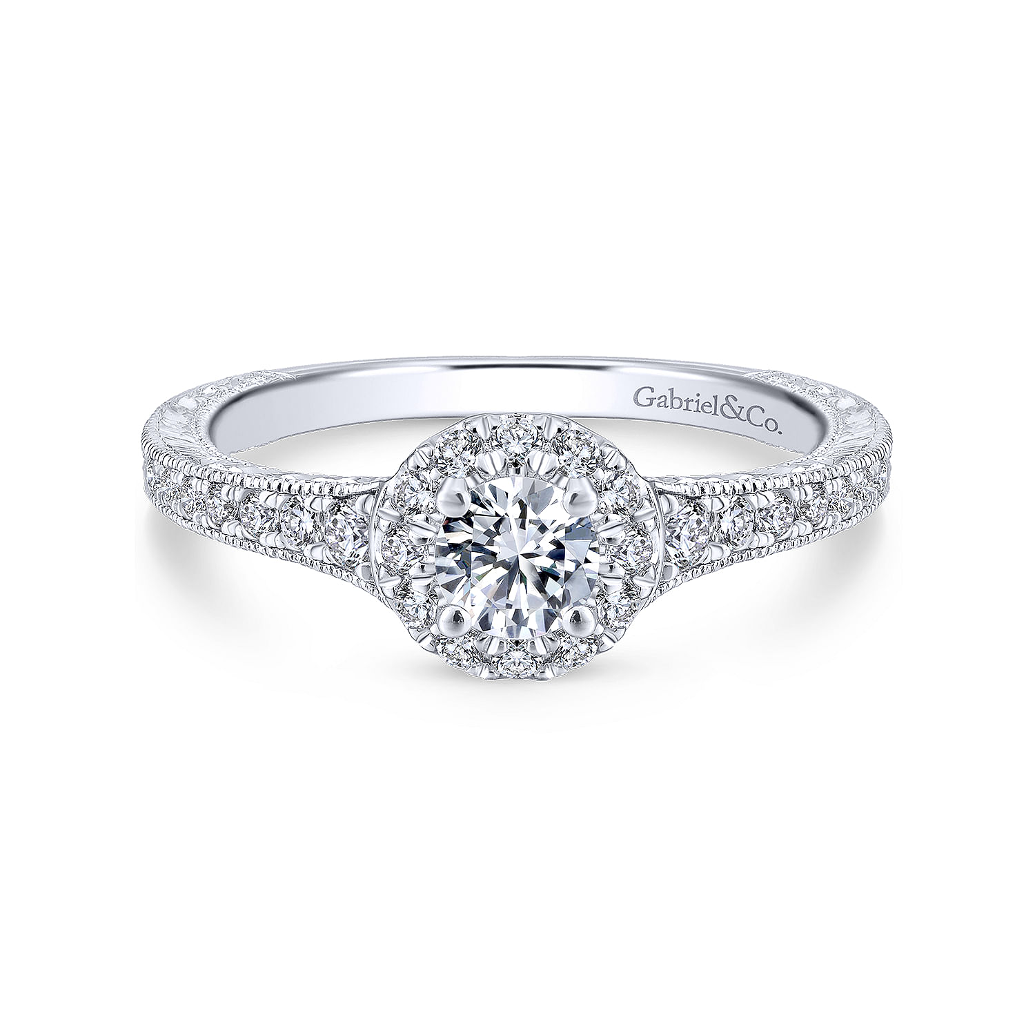 14k White/pink Gold Diamond Halo 14k White/pink Gold Diamond Halo