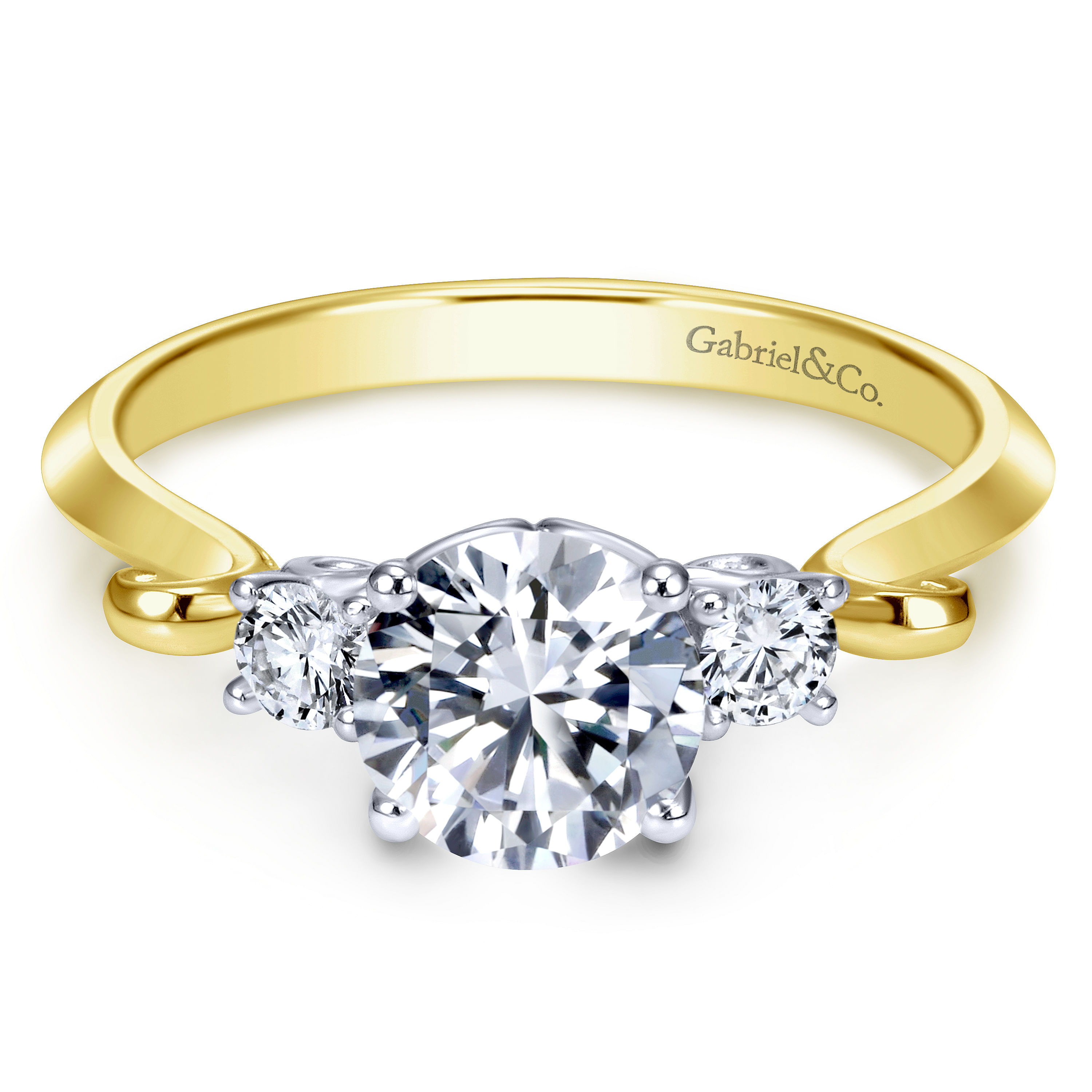 14k Yellow/white Gold Round 3 Stones 14k Yellow/white Gold Round 3 Stones