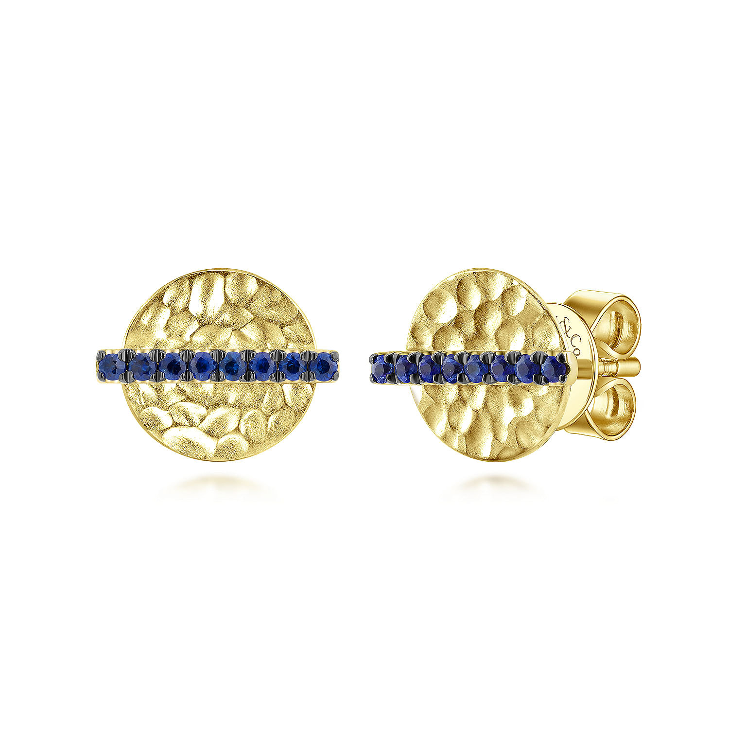 14k Yellow Gold And Sapphire Stud 14k Yellow Gold And Sapphire Stud